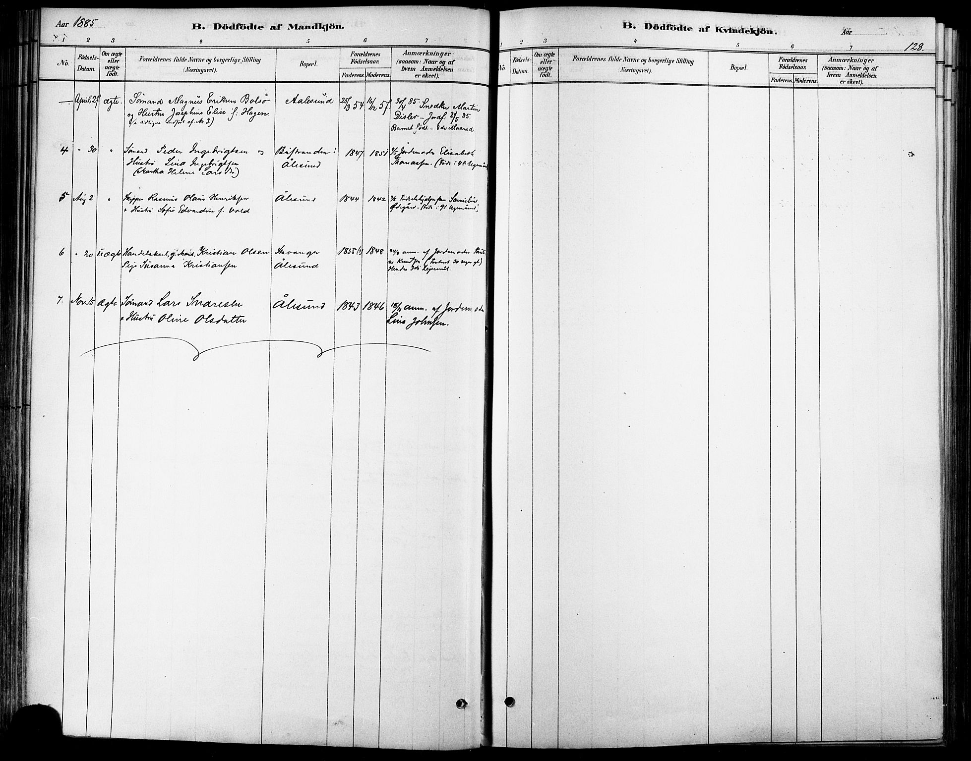 Ministerialprotokoller, klokkerbøker og fødselsregistre - Møre og Romsdal, SAT/A-1454/529/L0454: Parish register (official) no. 529A04, 1878-1885, p. 128