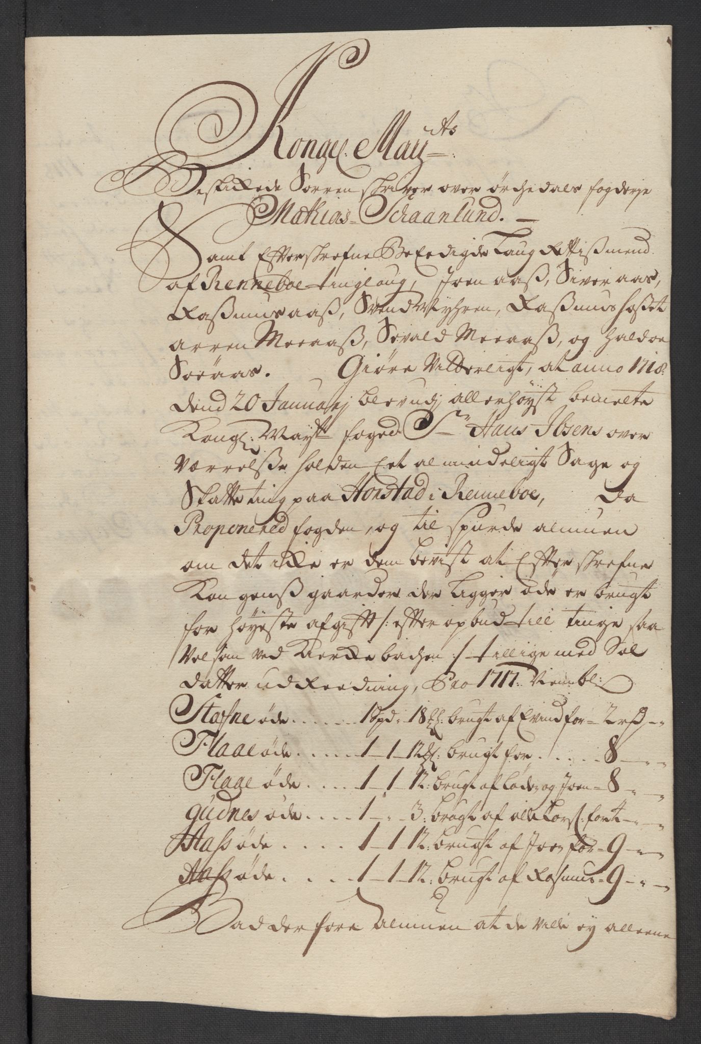 Rentekammeret inntil 1814, Reviderte regnskaper, Fogderegnskap, RA/EA-4092/R60/L3969: Fogderegnskap Orkdal og Gauldal, 1717, p. 507