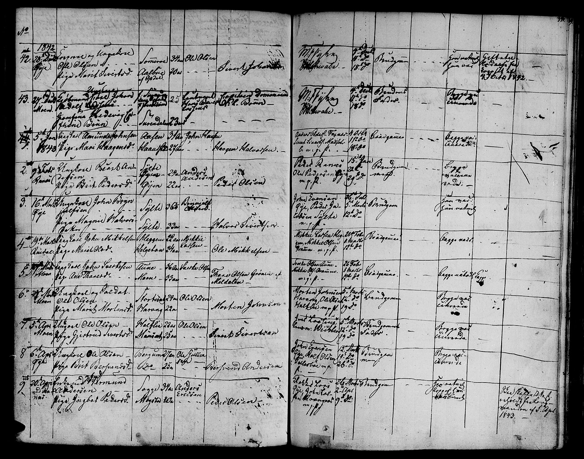 Ministerialprotokoller, klokkerbøker og fødselsregistre - Møre og Romsdal, SAT/A-1454/595/L1042: Parish register (official) no. 595A04, 1829-1843, p. 335