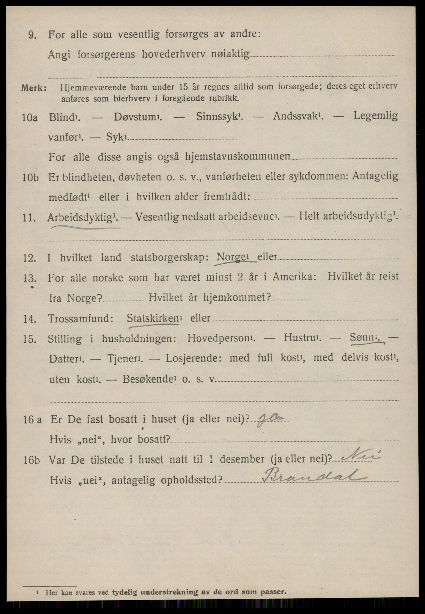 SAT, 1920 census for Hareid, 1920, p. 2156