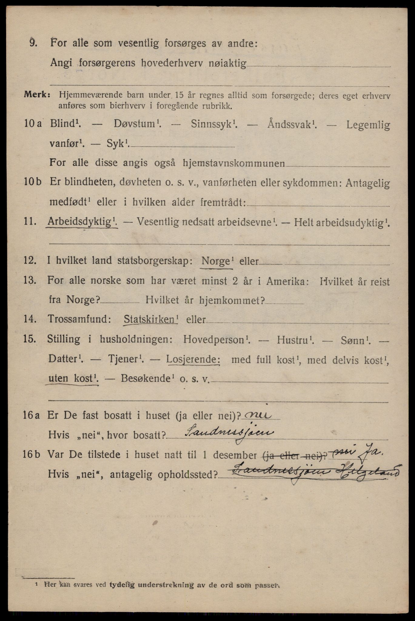 SAT, 1920 census for Trondheim, 1920, p. 87837