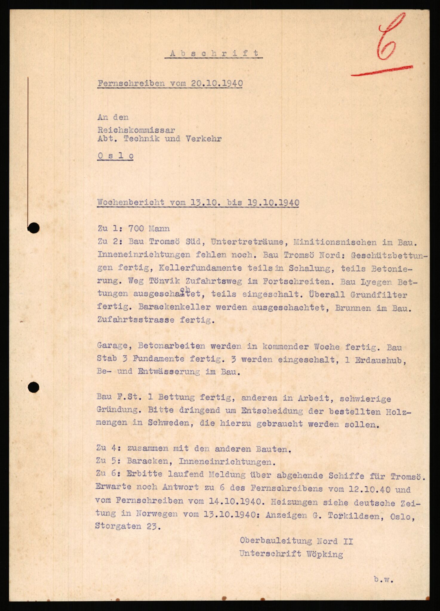 Tyske arkiver, Organisation Todt (OT), Einsatzgruppe Wiking, AV/RA-RAFA-2188/2/B/Bb/L0006: Korrespondanse med Kriegsmarine, 1940-1941, p. 722