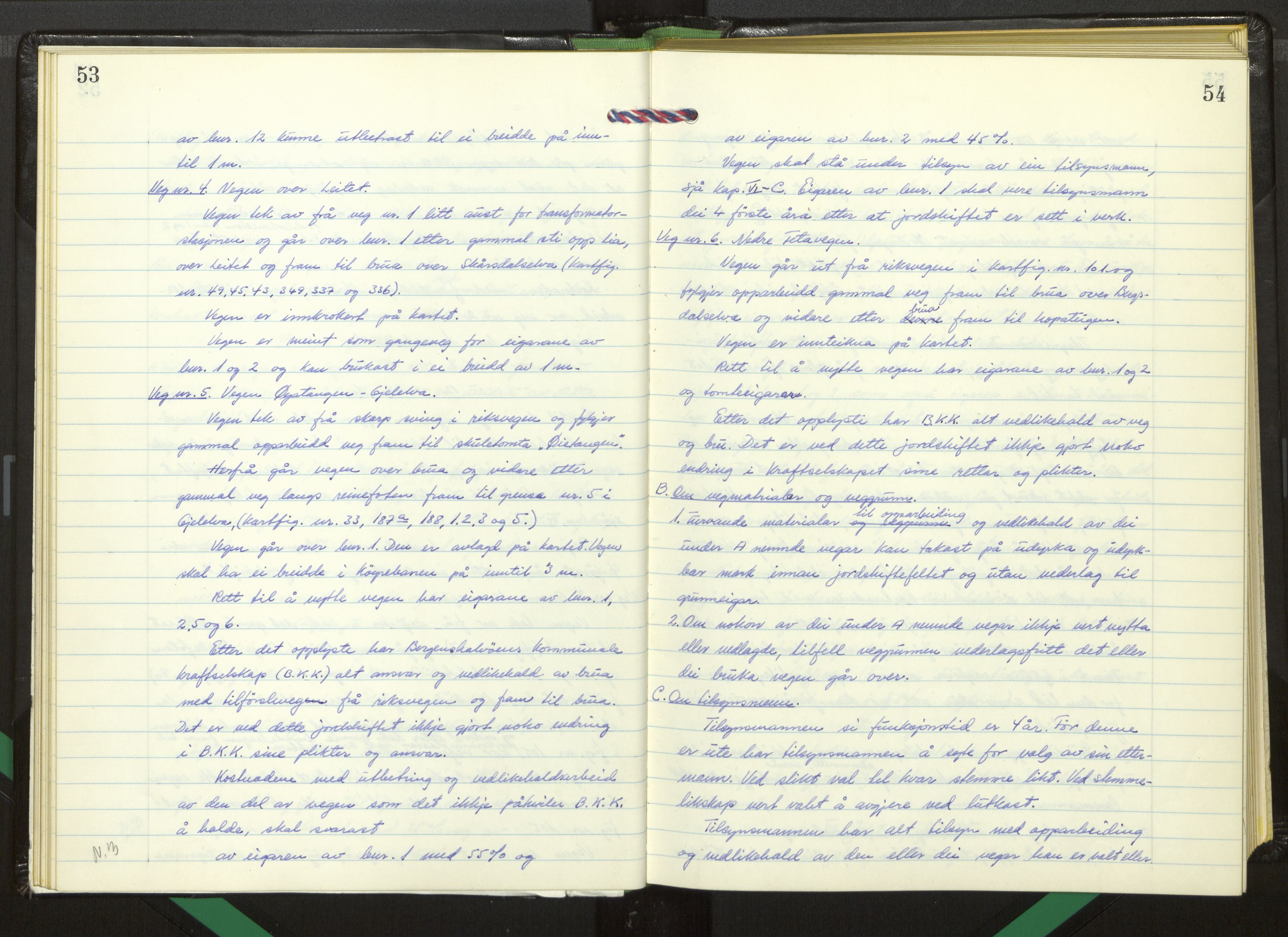Hordaland jordskiftedøme - I Nordhordland jordskiftedistrikt, AV/SAB-A-6801/A/Aa/L0062: Forhandlingsprotokoll, 1975-1980, p. 53-54