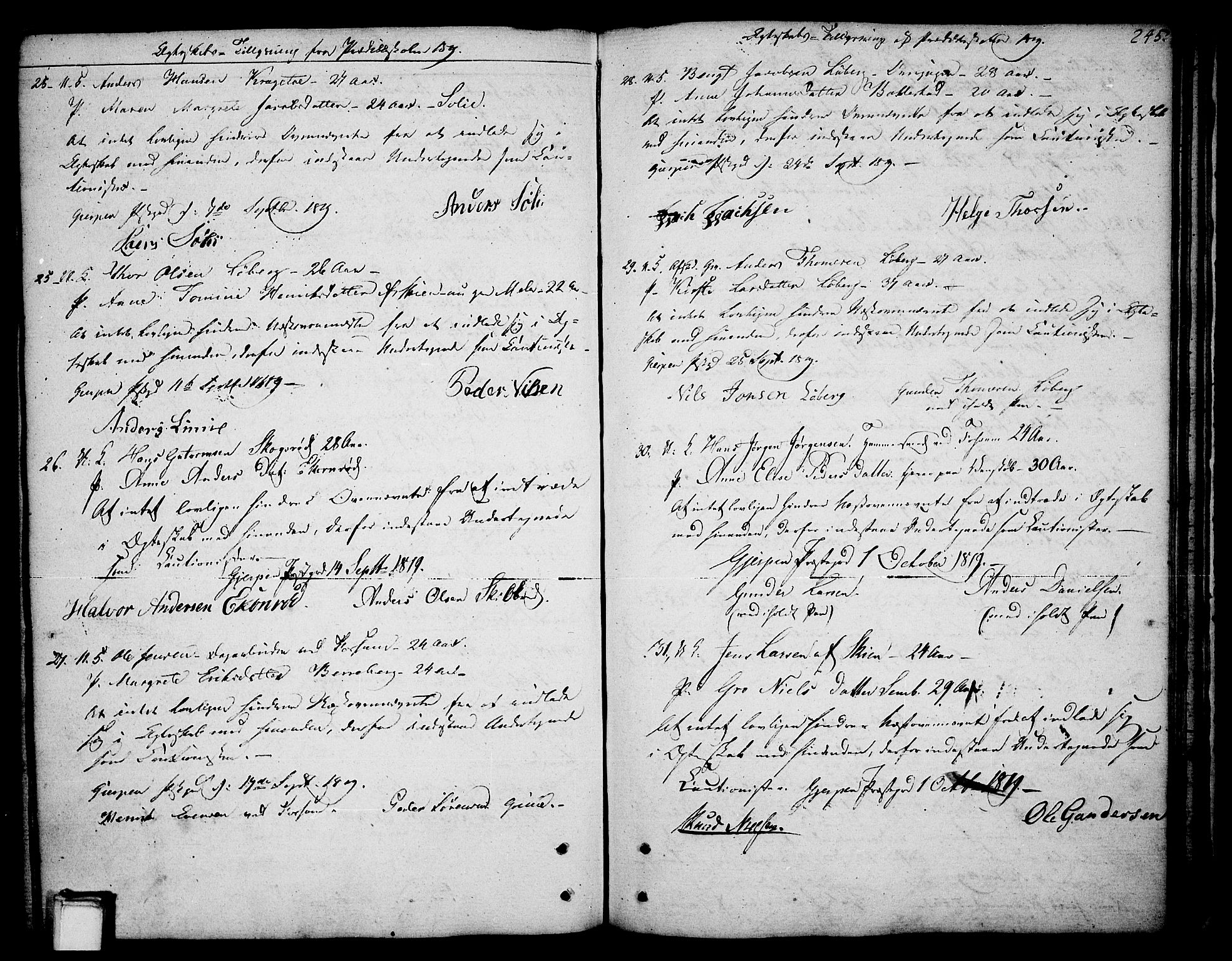 Gjerpen kirkebøker, SAKO/A-265/F/Fa/L0003: Parish register (official) no. I 3, 1796-1814, p. 245