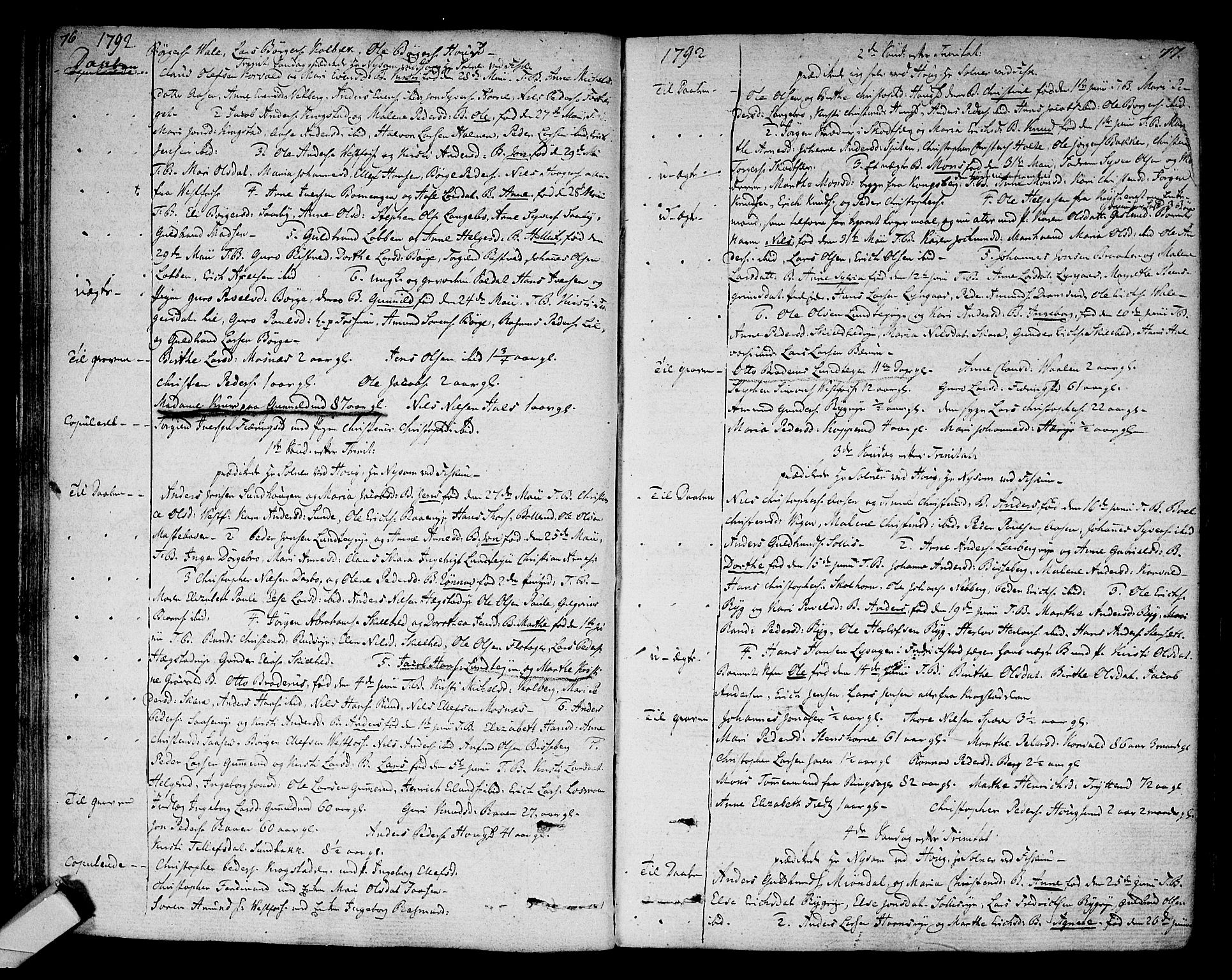 Eiker kirkebøker, AV/SAKO-A-4/F/Fa/L0009: Parish register (official) no. I 9, 1789-1806, p. 76-77