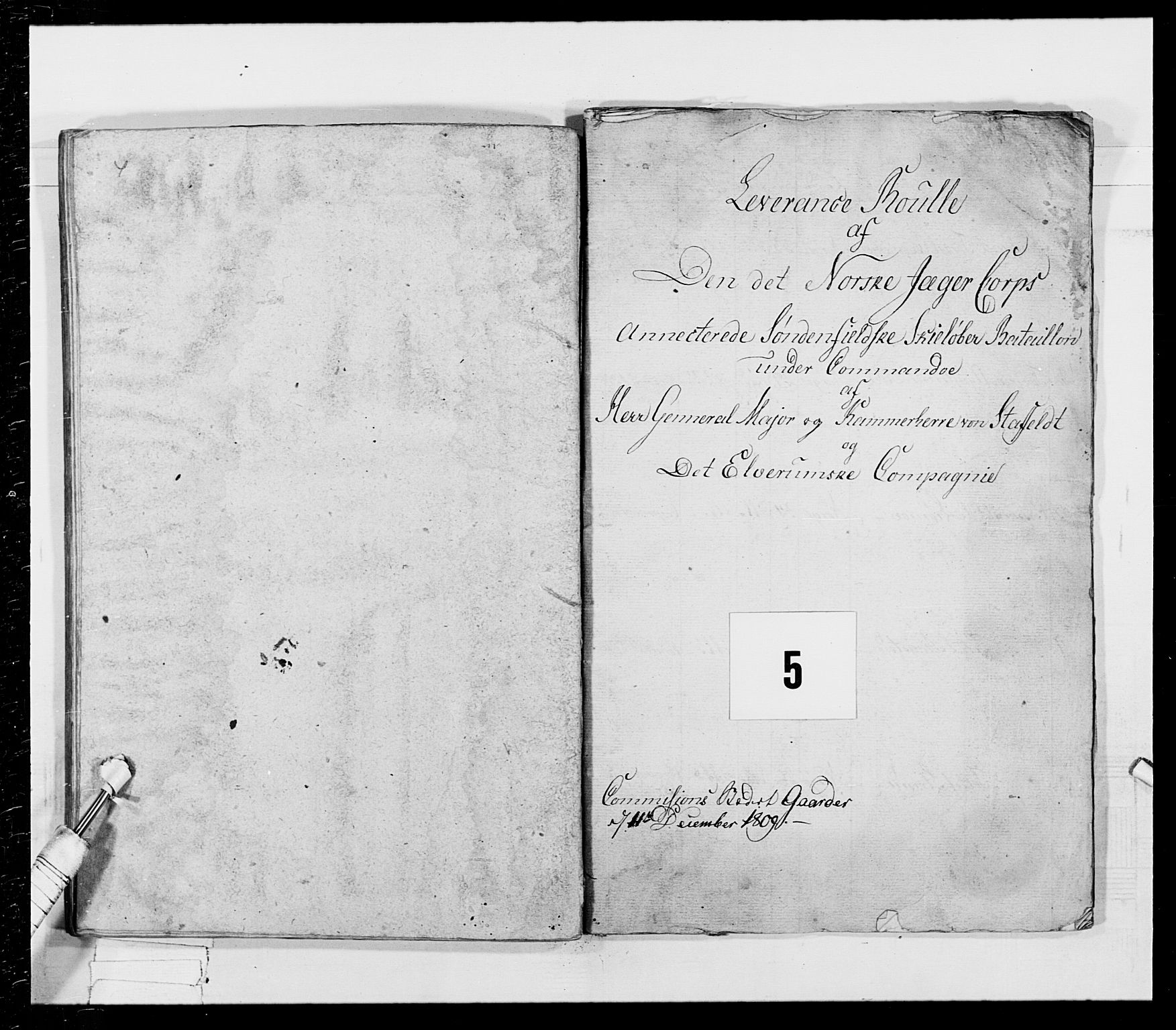 Generalitets- og kommissariatskollegiet, Det kongelige norske kommissariatskollegium, AV/RA-EA-5420/E/Eh/L0026: Skiløperkompaniene, 1805-1810, p. 254
