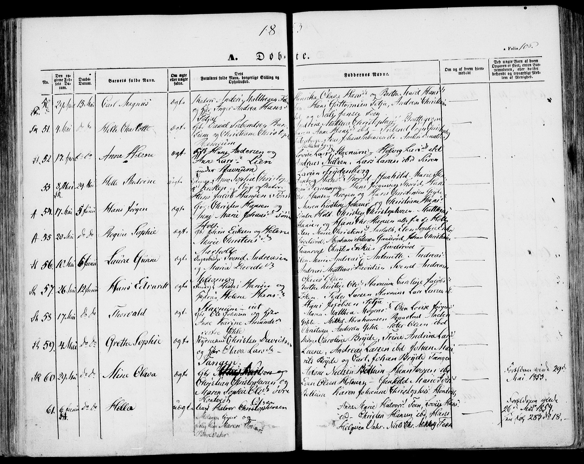 Stokke kirkebøker, AV/SAKO-A-320/F/Fa/L0007: Parish register (official) no. I 7, 1844-1857, p. 106