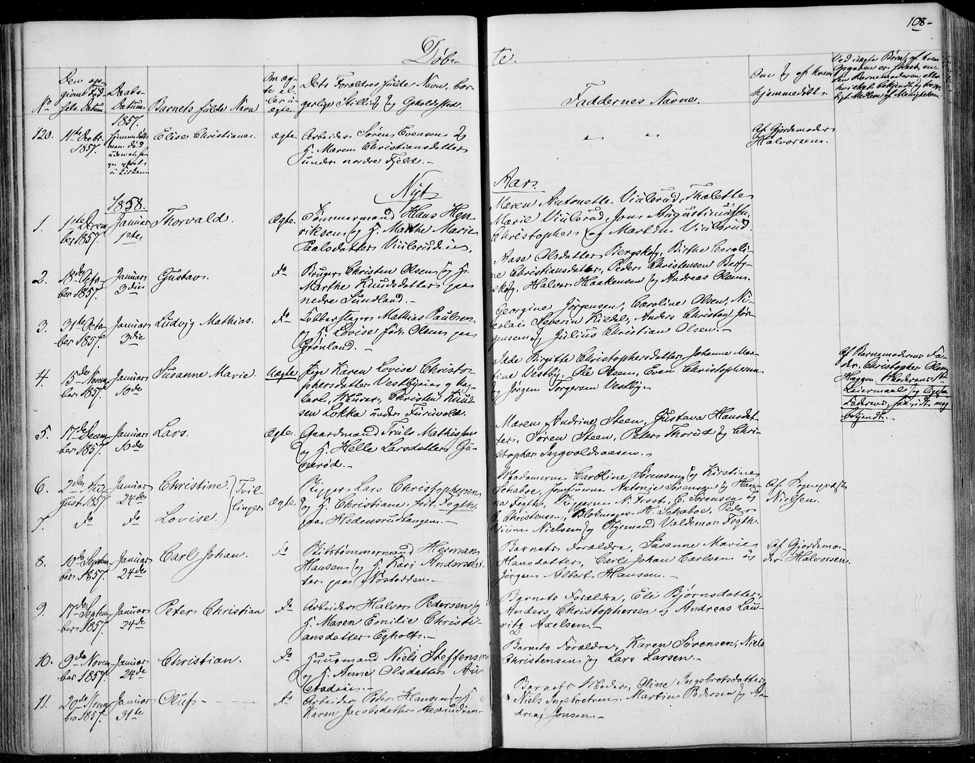 Skoger kirkebøker, SAKO/A-59/F/Fa/L0003: Parish register (official) no. I 3, 1842-1861, p. 108