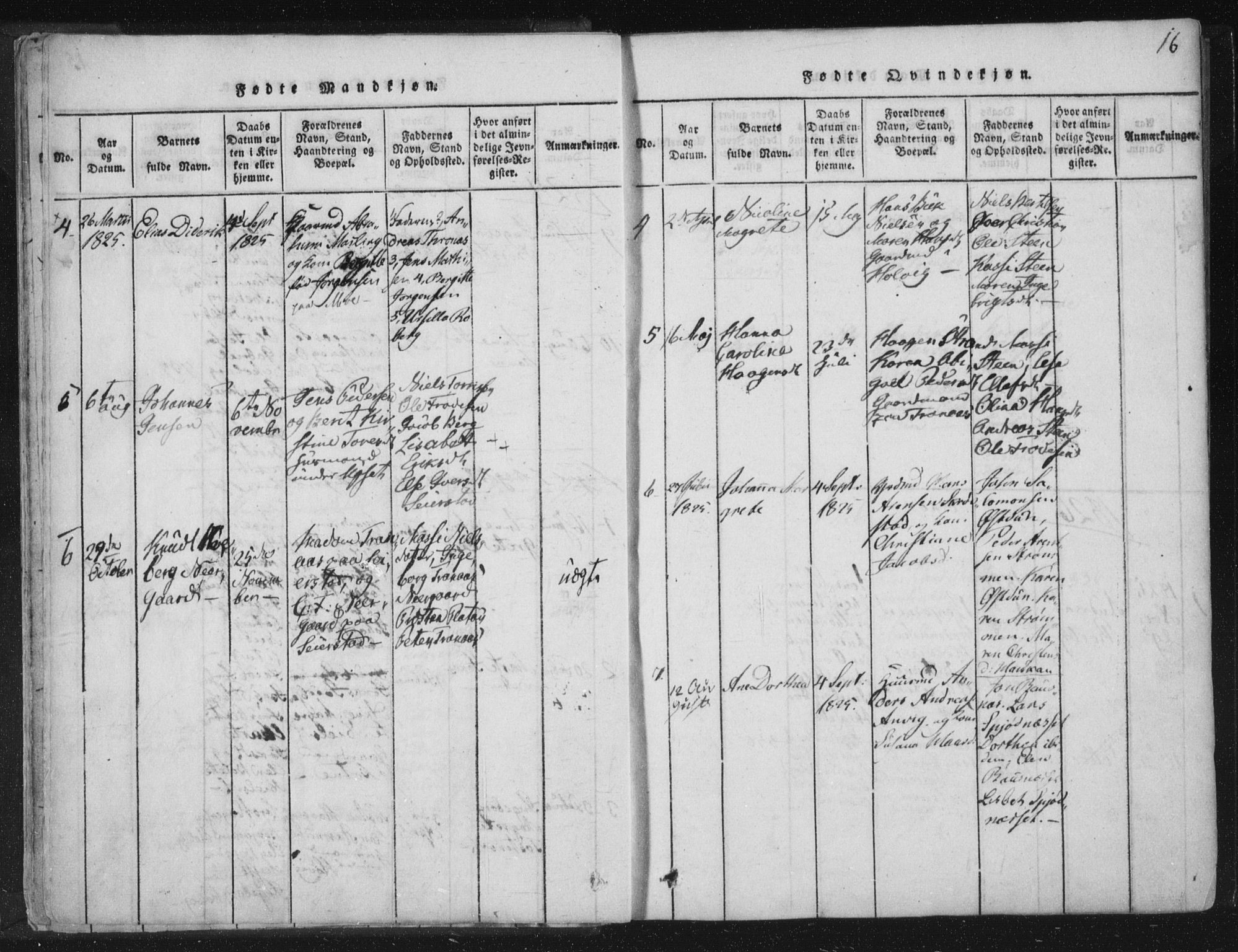 Ministerialprotokoller, klokkerbøker og fødselsregistre - Nord-Trøndelag, SAT/A-1458/773/L0609: Parish register (official) no. 773A03 /1, 1815-1830, p. 16