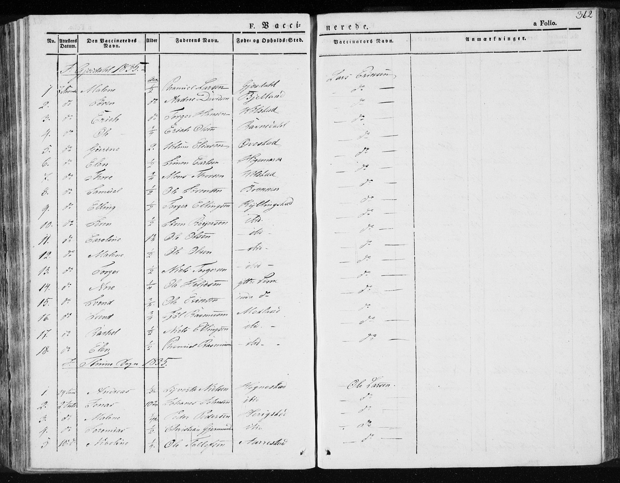 Lye sokneprestkontor, AV/SAST-A-101794/001/30BA/L0004: Parish register (official) no. A 4, 1826-1841, p. 362