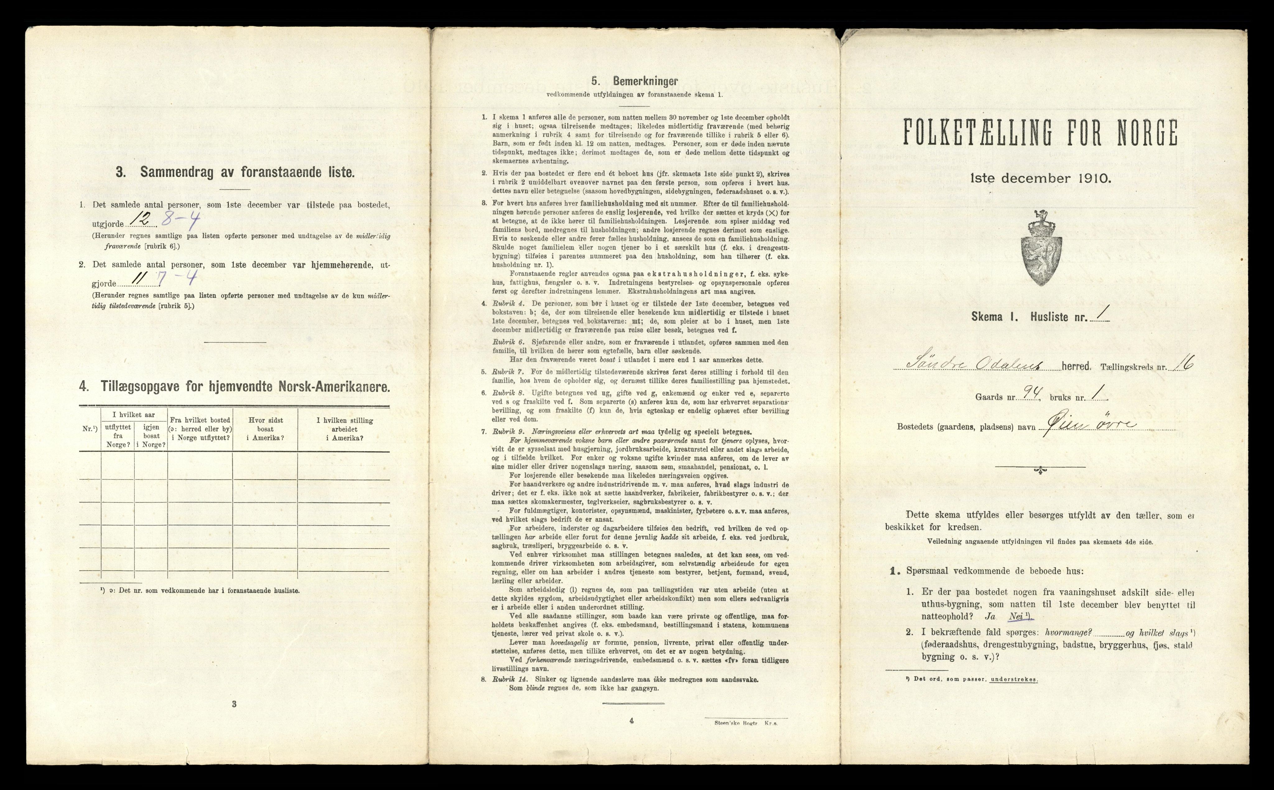 RA, 1910 census for Sør-Odal, 1910, p. 2612