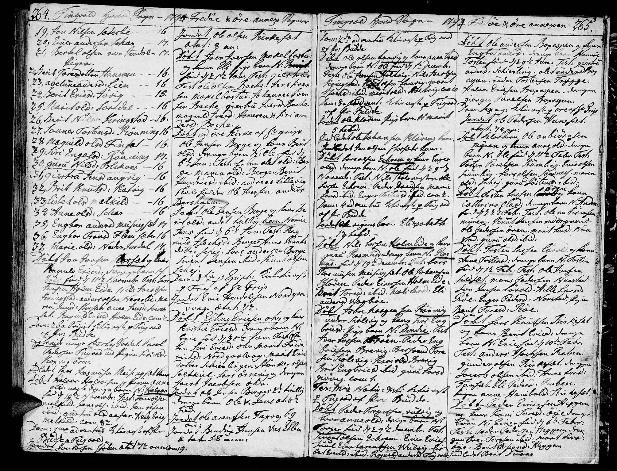 Ministerialprotokoller, klokkerbøker og fødselsregistre - Møre og Romsdal, SAT/A-1454/586/L0980: Parish register (official) no. 586A06, 1776-1794, p. 264-265