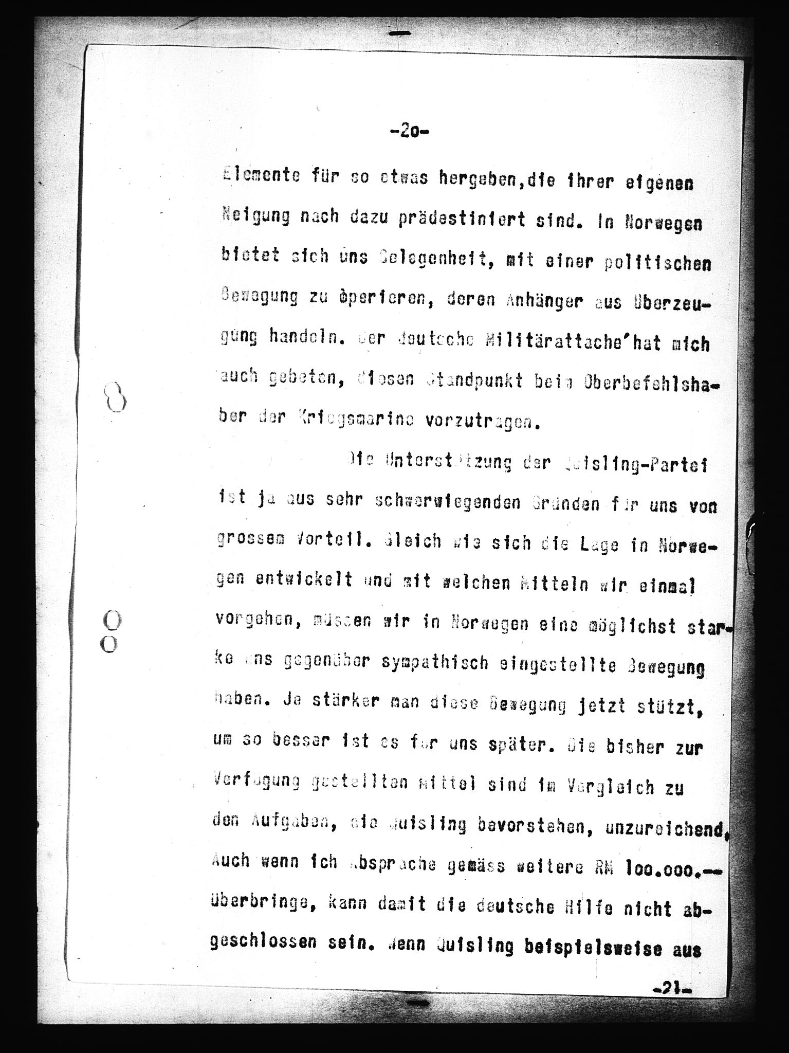 Documents Section, AV/RA-RAFA-2200/V/L0091: Amerikansk mikrofilm "Captured German Documents".
Box No. 953.  FKA jnr. 59/1955., 1935-1942, p. 539