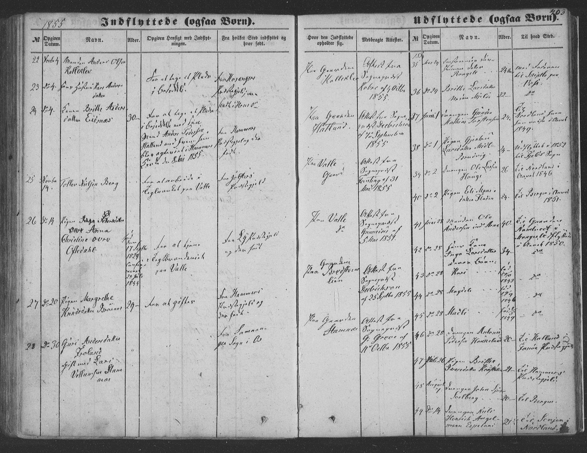 Haus sokneprestembete, AV/SAB-A-75601/H/Haa: Parish register (official) no. A 16 II, 1848-1857, p. 403