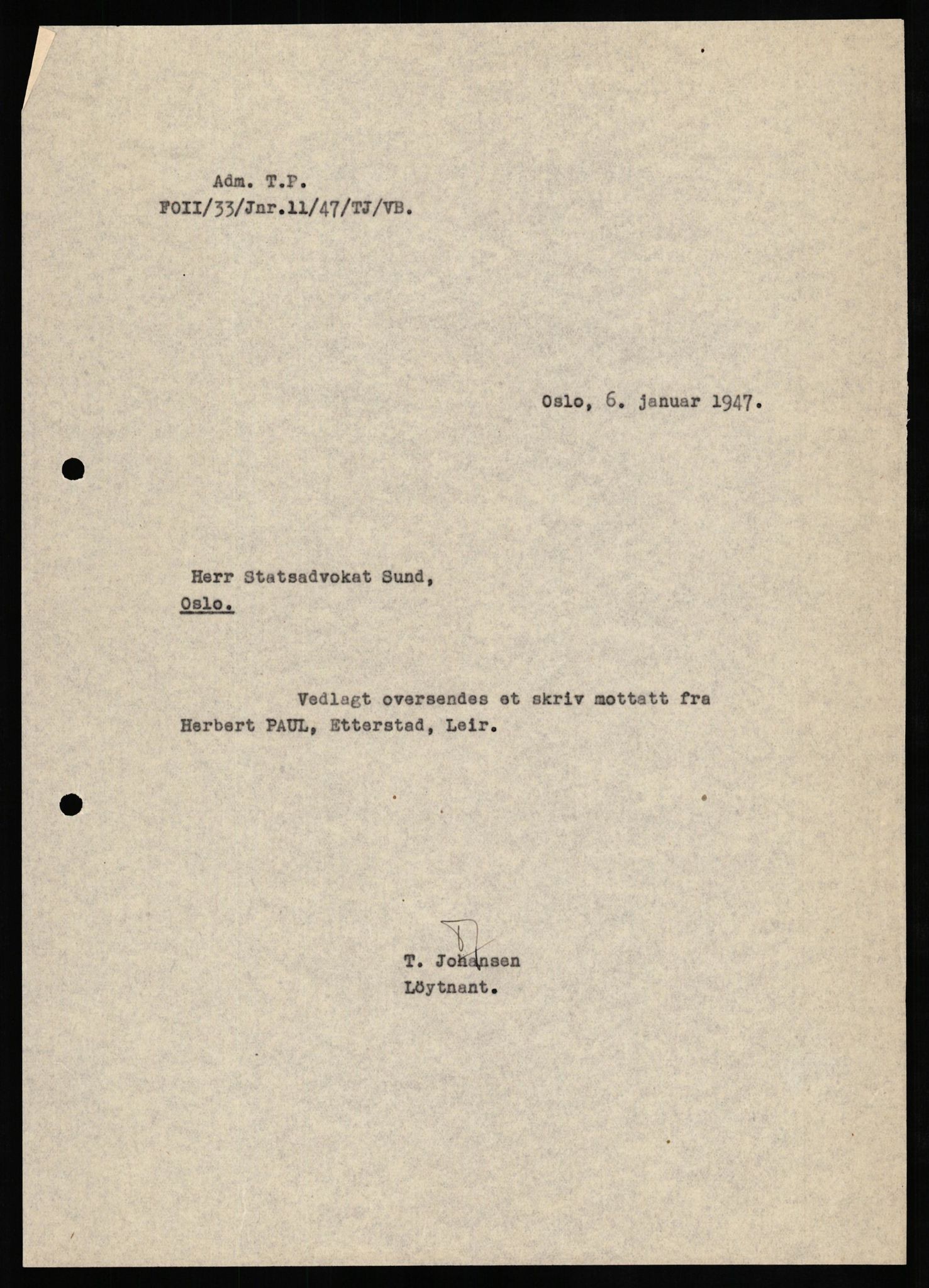 Forsvaret, Forsvarets overkommando II, AV/RA-RAFA-3915/D/Db/L0025: CI Questionaires. Tyske okkupasjonsstyrker i Norge. Tyskere., 1945-1946, p. 407