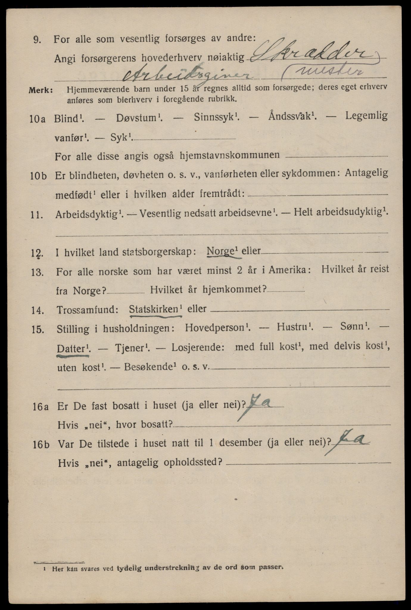 SAST, 1920 census for Haugesund, 1920, p. 14014