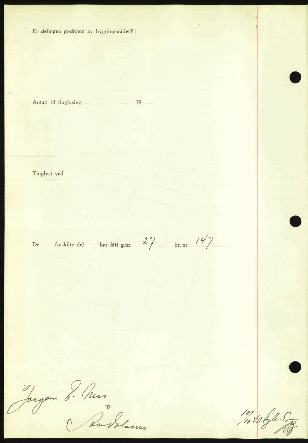 Romsdal sorenskriveri, AV/SAT-A-4149/1/2/2C: Mortgage book no. A8, 1939-1940, Diary no: : 1168/1940