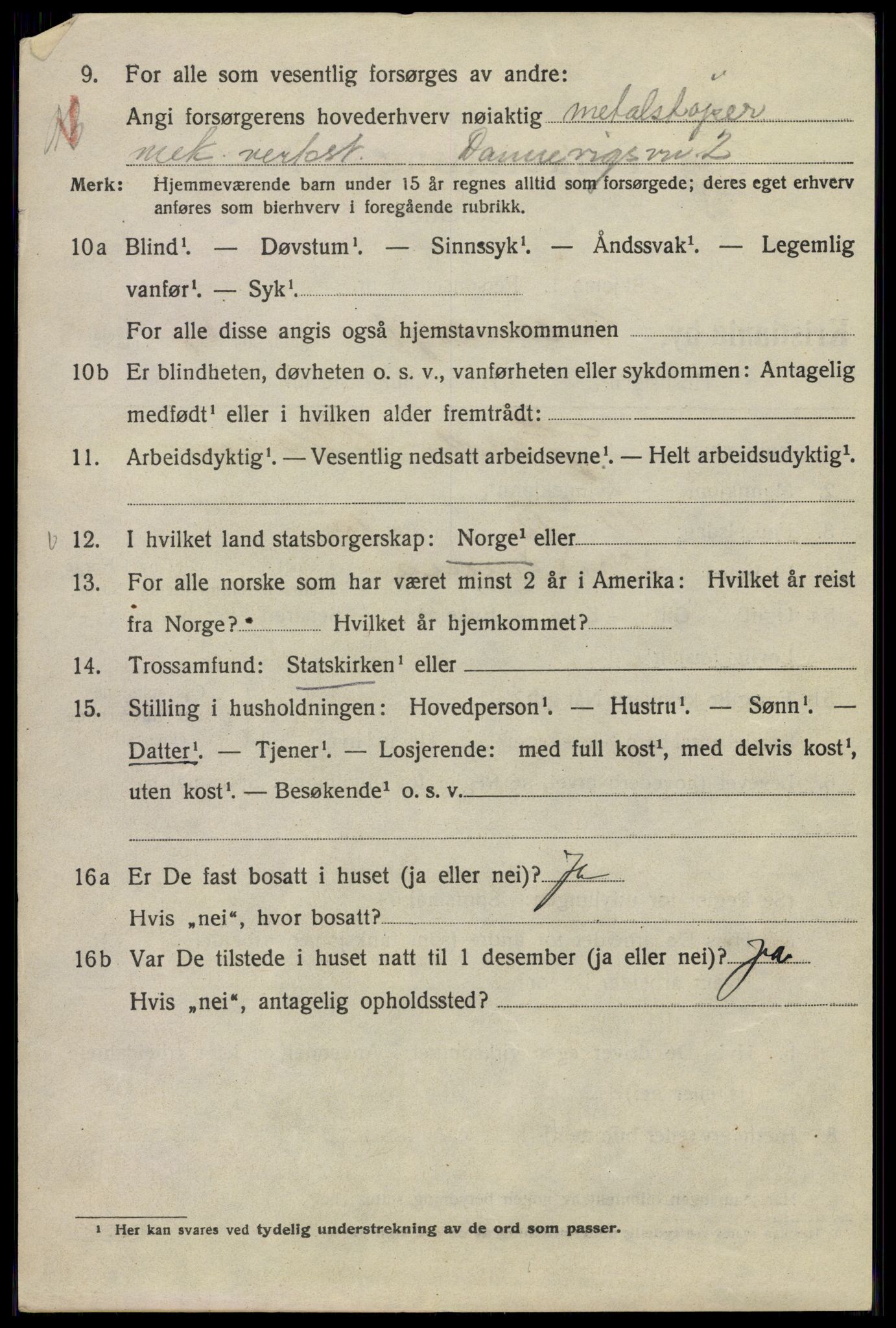 SAO, 1920 census for Kristiania, 1920, p. 612284