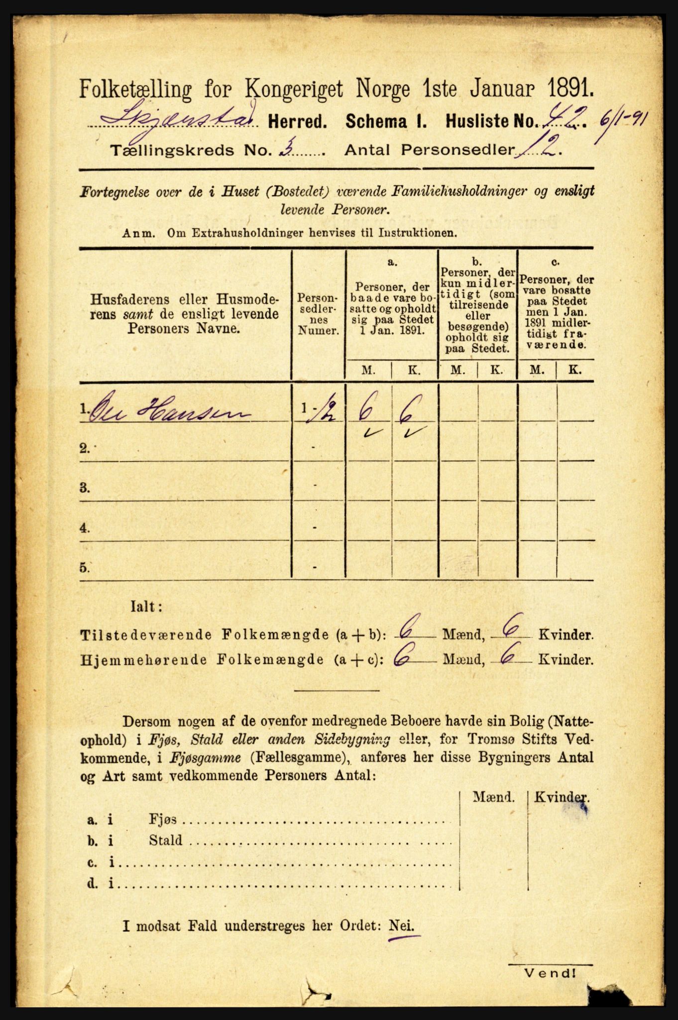 RA, 1891 census for 1842 Skjerstad, 1891, p. 731