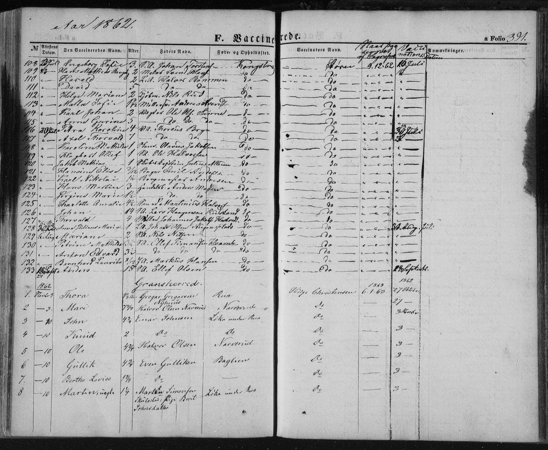 Kongsberg kirkebøker, SAKO/A-22/F/Fa/L0010: Parish register (official) no. I 10, 1859-1875, p. 391