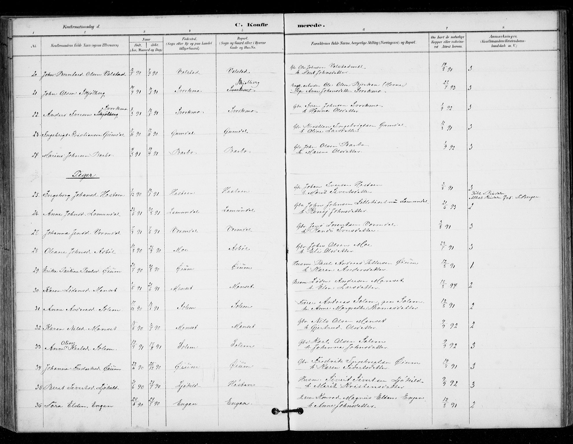 Ministerialprotokoller, klokkerbøker og fødselsregistre - Sør-Trøndelag, SAT/A-1456/671/L0841: Parish register (official) no. 671A03, 1893-1915