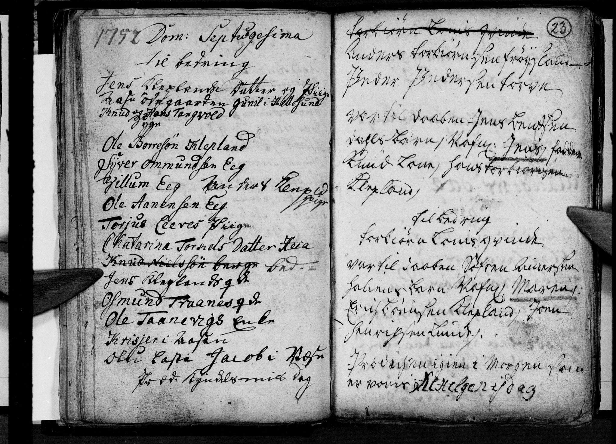 Søgne sokneprestkontor, SAK/1111-0037/F/Fa/Fab/L0003: Parish register (official) no. A 3, 1751-1759, p. 23