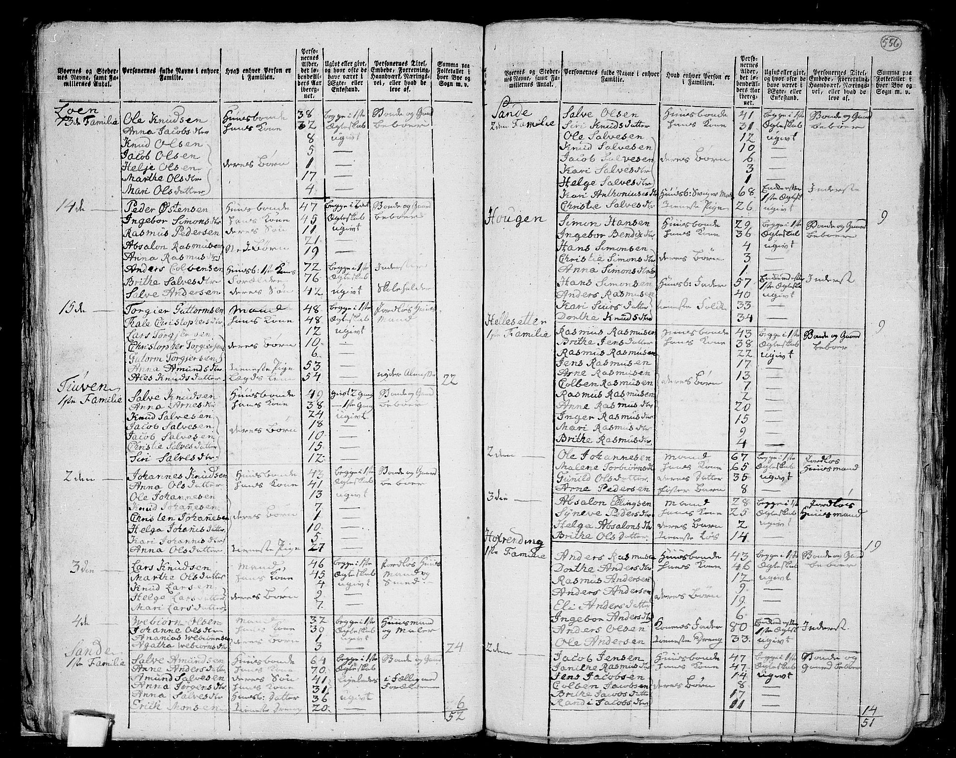 RA, 1801 census for 1447P Innvik, 1801, p. 555b-556a