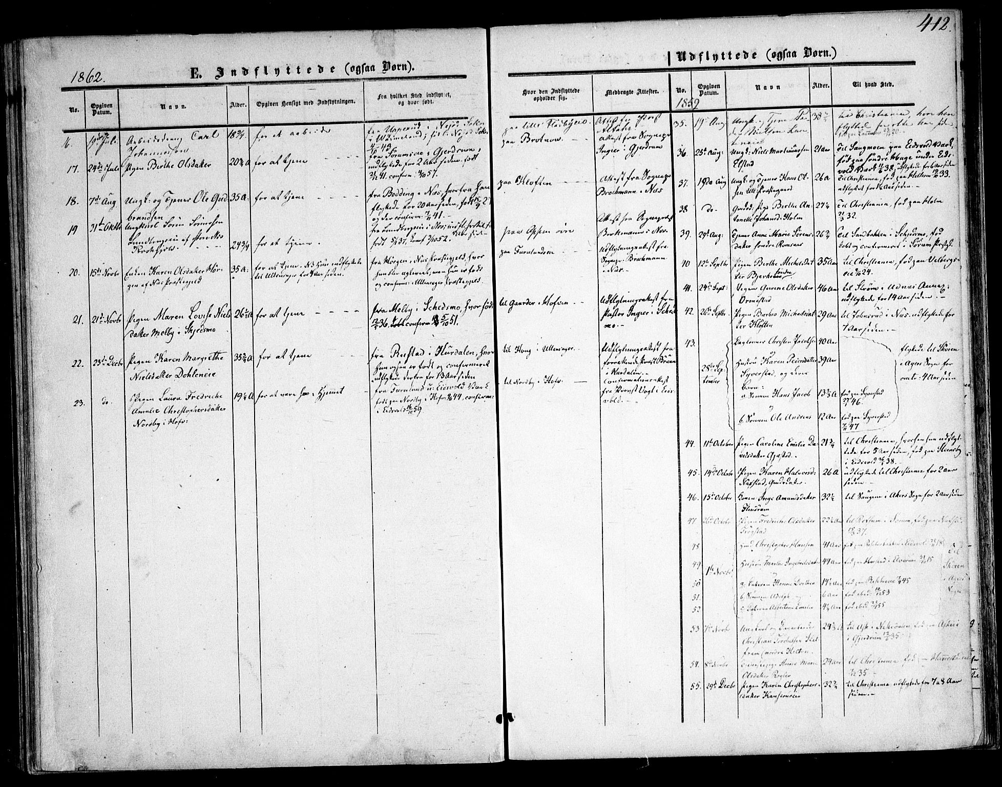 Ullensaker prestekontor Kirkebøker, SAO/A-10236a/F/Fa/L0015.b: Parish register (official) no. I 15B, 1851-1862, p. 412