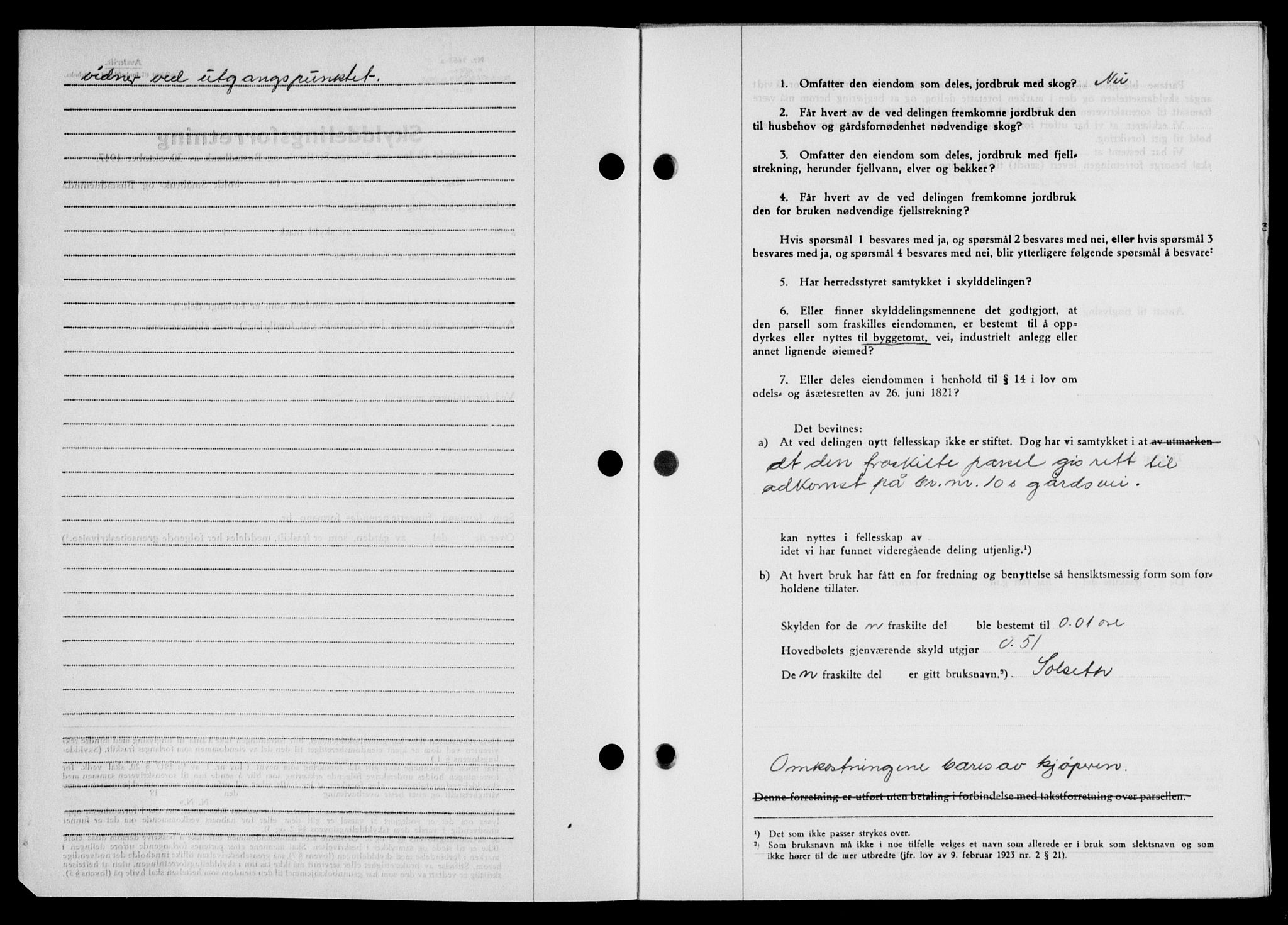 Lofoten sorenskriveri, SAT/A-0017/1/2/2C/L0024a: Mortgage book no. 24a, 1950-1950, Diary no: : 2641/1950