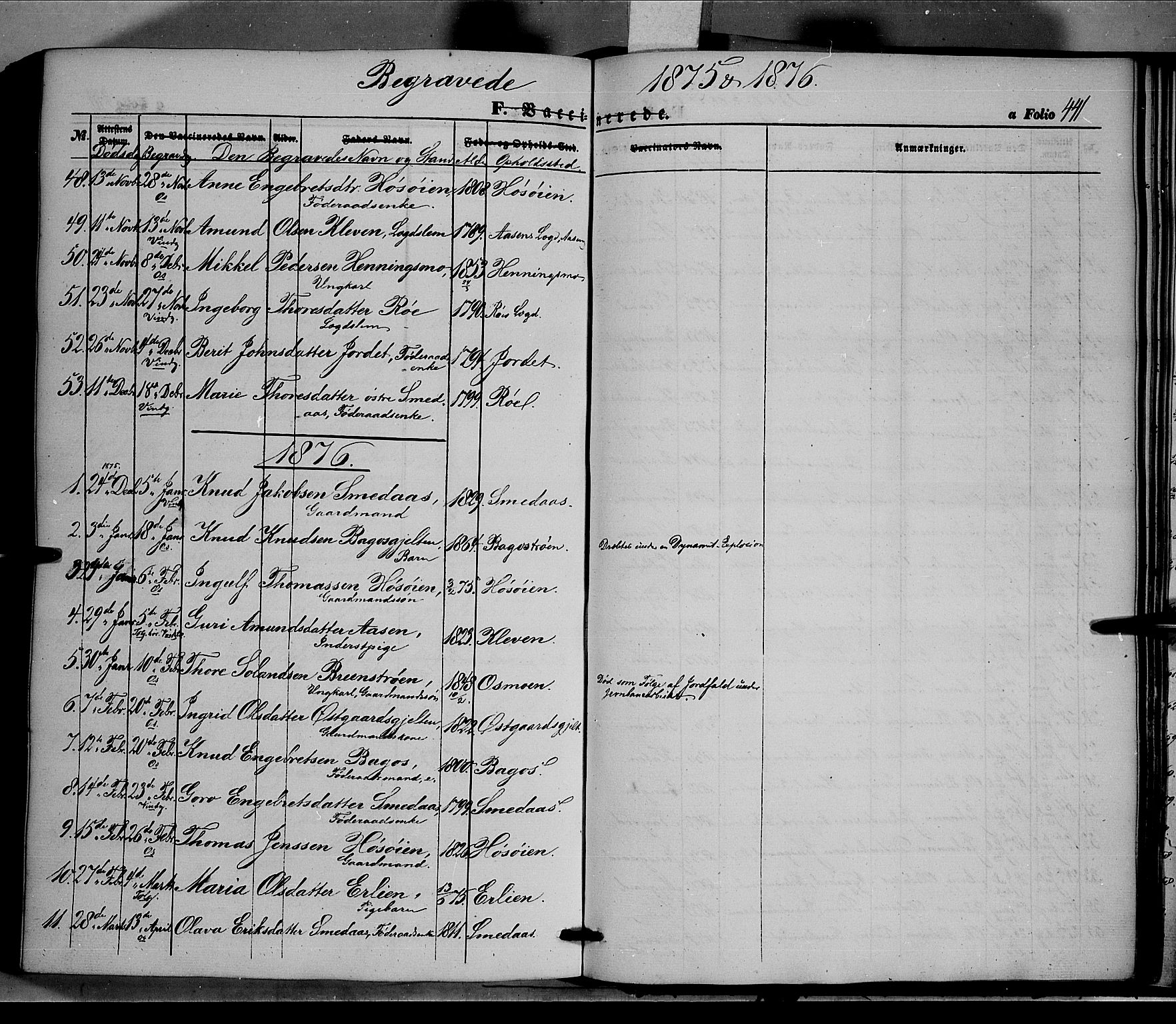 Tolga prestekontor, AV/SAH-PREST-062/K/L0006: Parish register (official) no. 6, 1852-1876, p. 441