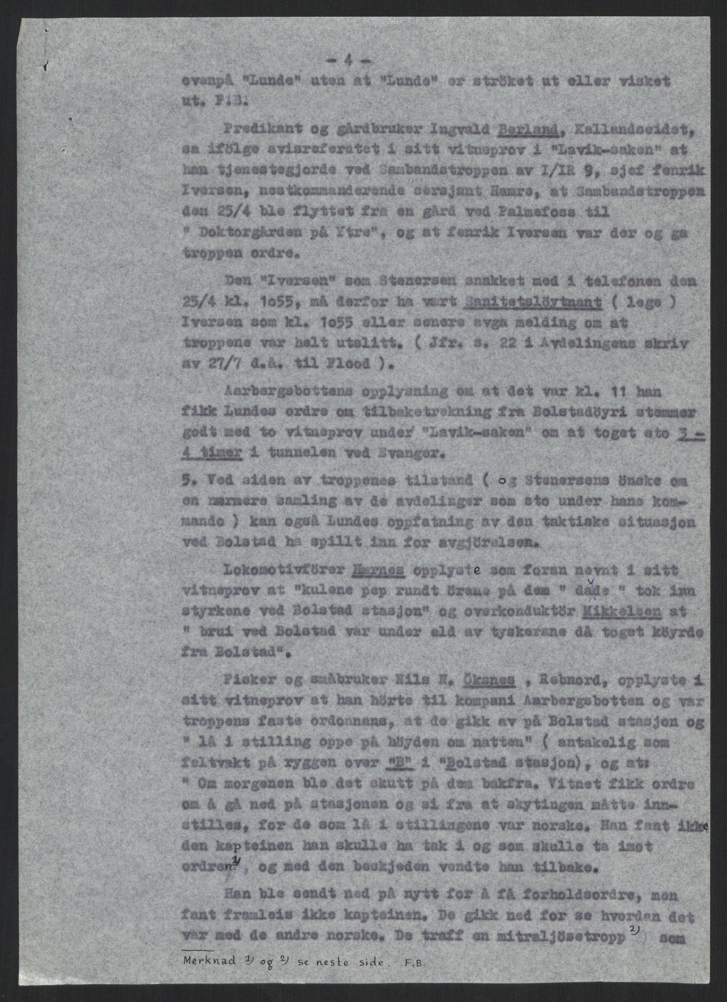 Forsvaret, Forsvarets krigshistoriske avdeling, AV/RA-RAFA-2017/Y/Yb/L0100: II-C-11-401-402  -  4. Divisjon., 1940-1962, p. 259