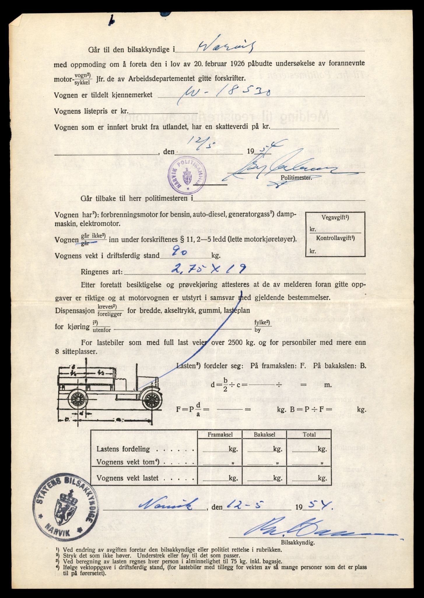 Møre og Romsdal vegkontor - Ålesund trafikkstasjon, SAT/A-4099/F/Fe/L0040: Registreringskort for kjøretøy T 13531 - T 13709, 1927-1998, p. 2872