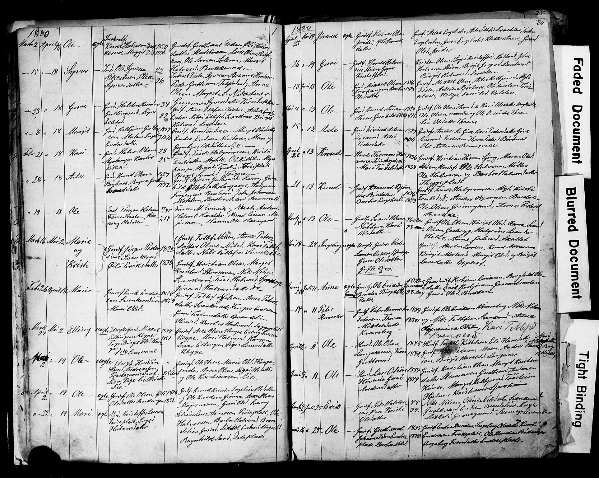 Nes kirkebøker, SAKO/A-236/G/Ga/L0002: Parish register (copy) no. I 2, 1872-1912, p. 20