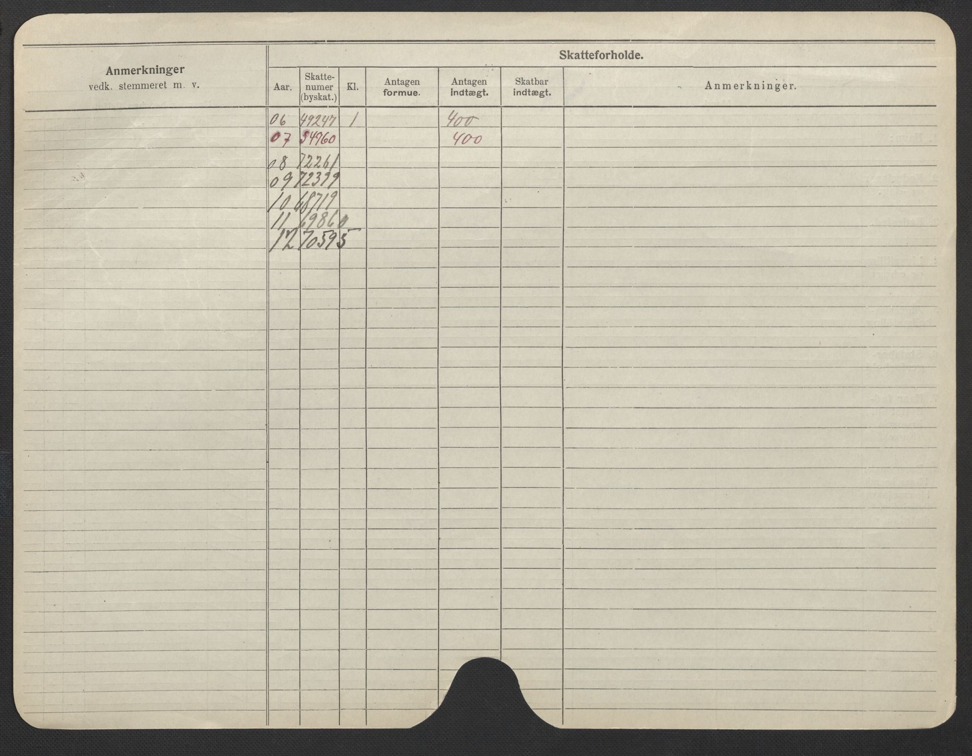 Oslo folkeregister, Registerkort, AV/SAO-A-11715/F/Fa/Fac/L0022: Kvinner, 1906-1914, p. 266b