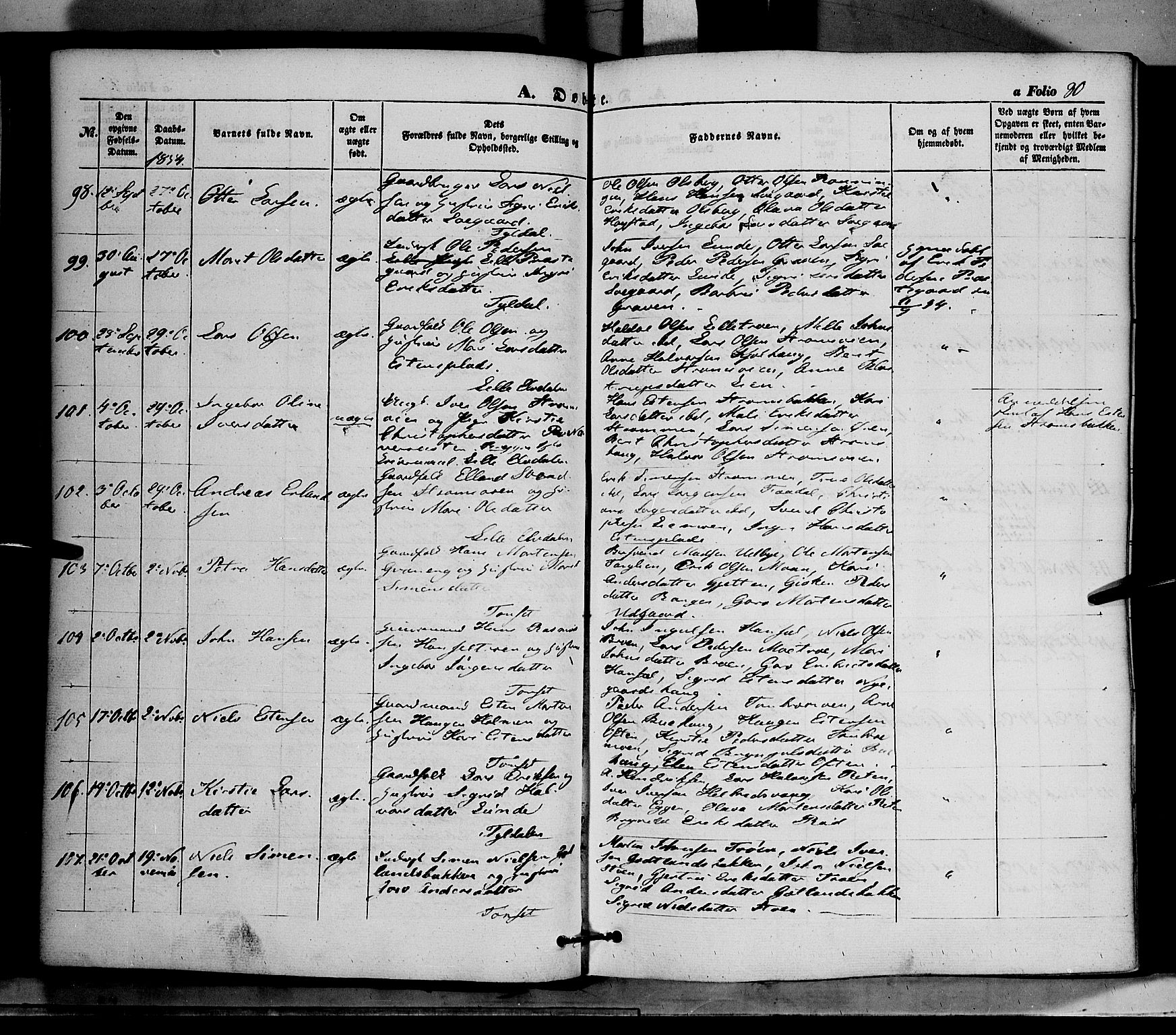 Tynset prestekontor, AV/SAH-PREST-058/H/Ha/Haa/L0020: Parish register (official) no. 20, 1848-1862, p. 80