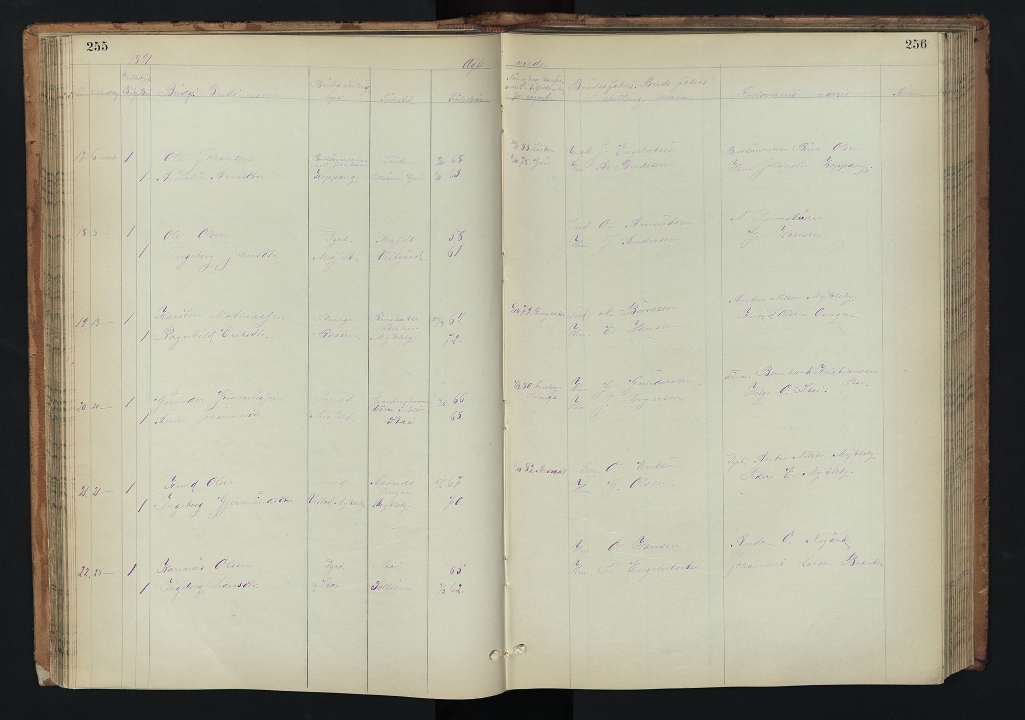 Stor-Elvdal prestekontor, AV/SAH-PREST-052/H/Ha/Hab/L0002: Parish register (copy) no. 2, 1860-1894, p. 255-256