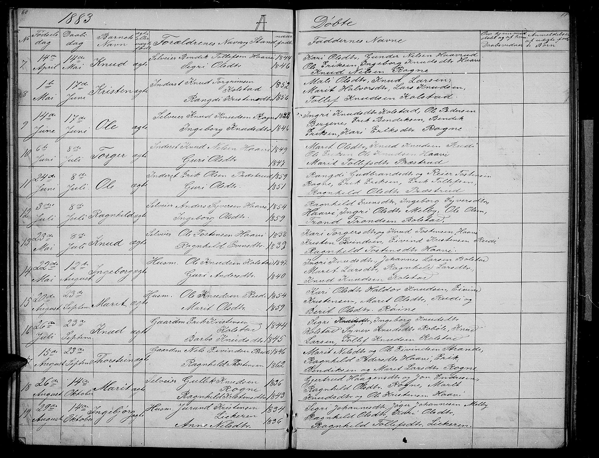 Øystre Slidre prestekontor, SAH/PREST-138/H/Ha/Hab/L0003: Parish register (copy) no. 3, 1866-1886, p. 60-61