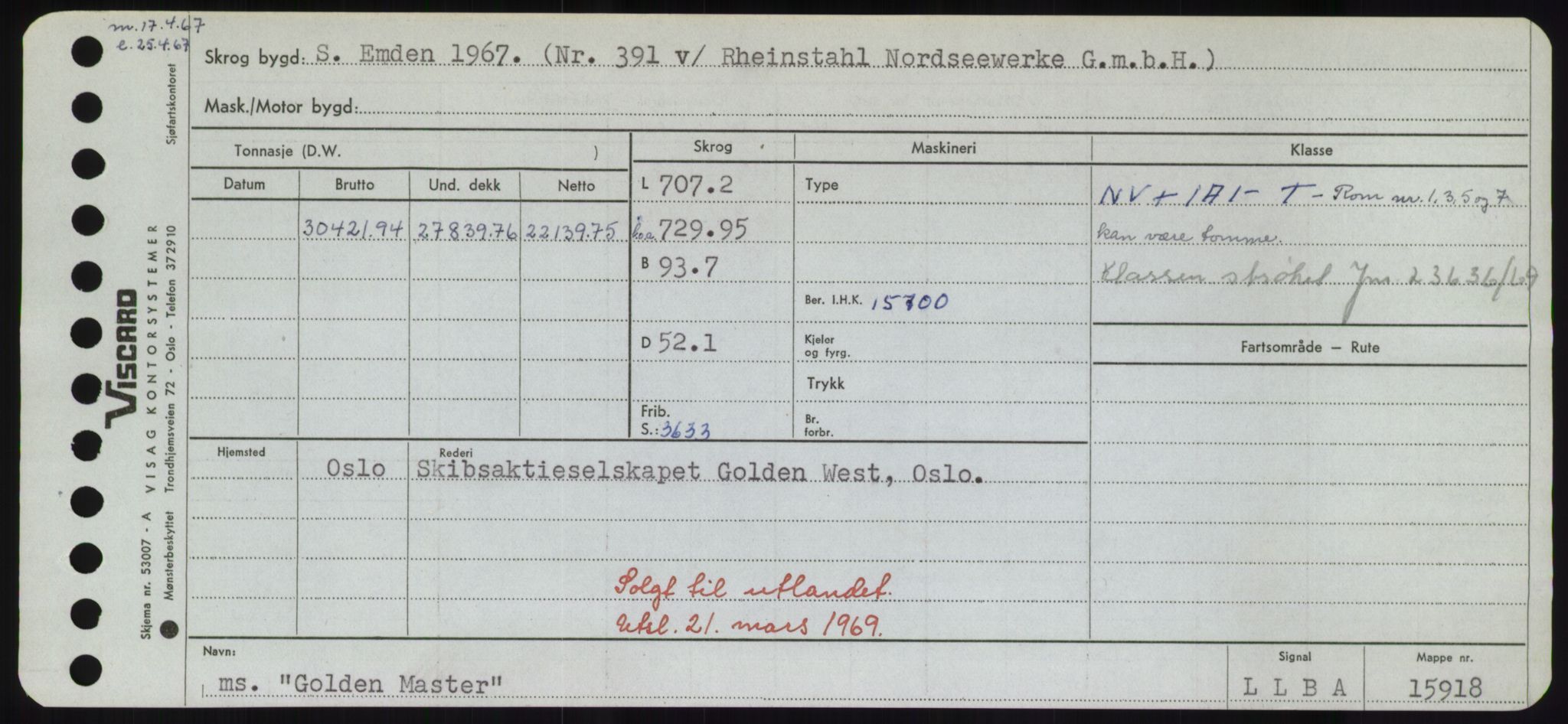 Sjøfartsdirektoratet med forløpere, Skipsmålingen, RA/S-1627/H/Hd/L0013: Fartøy, Gne-Gås, p. 39