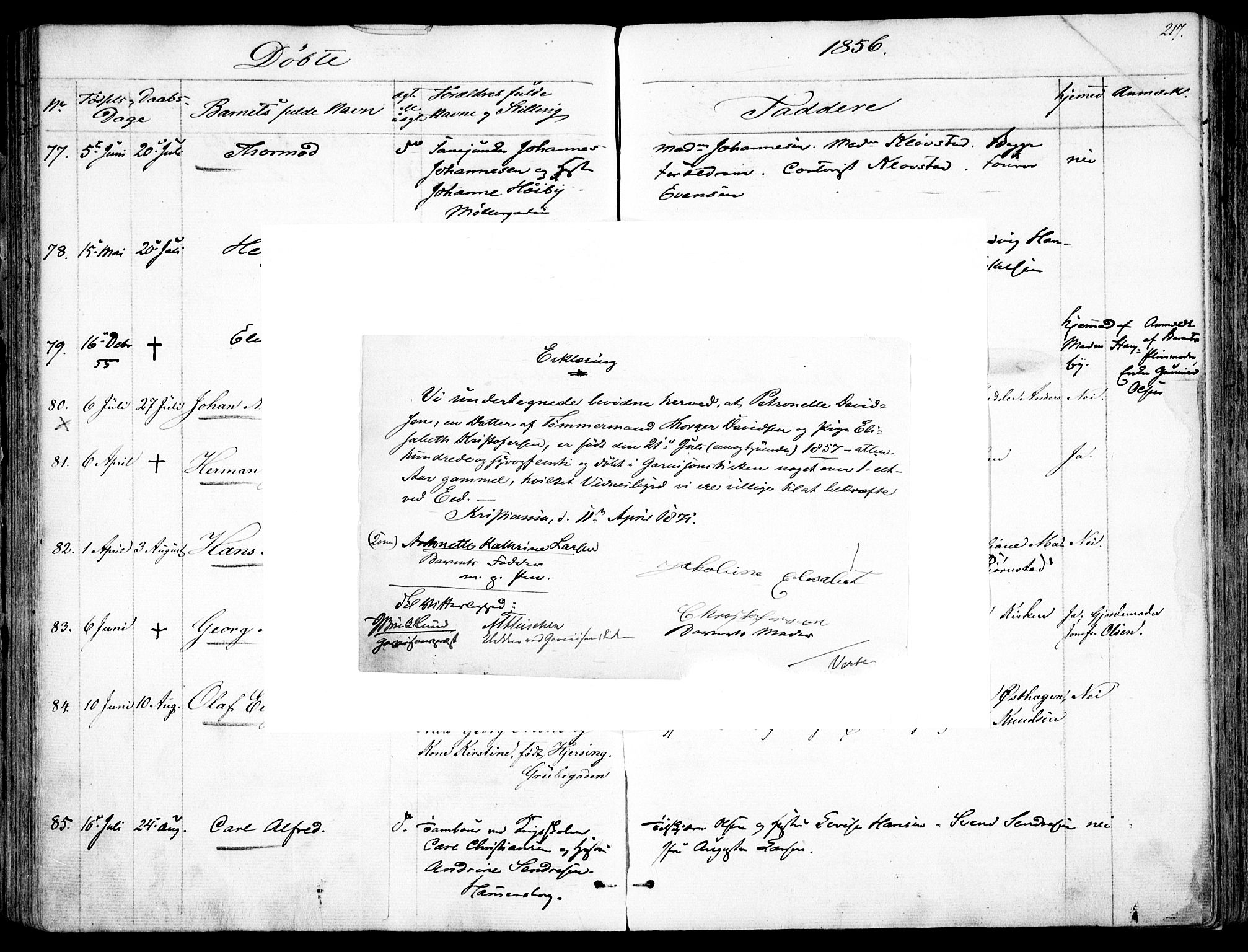 Garnisonsmenigheten Kirkebøker, AV/SAO-A-10846/F/Fa/L0008: Parish register (official) no. 8, 1842-1859
