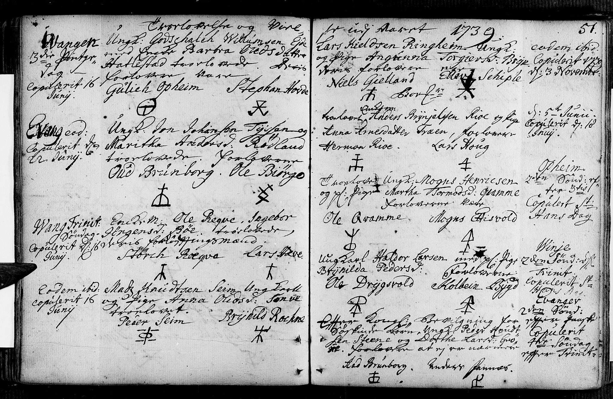 Voss sokneprestembete, AV/SAB-A-79001/H/Haa: Parish register (official) no. A 7, 1731-1773, p. 51