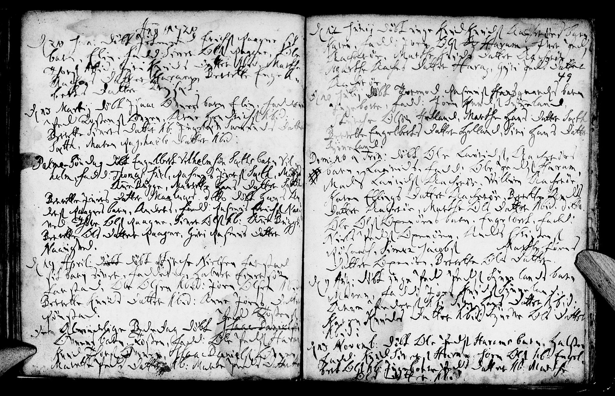 Ministerialprotokoller, klokkerbøker og fødselsregistre - Møre og Romsdal, SAT/A-1454/536/L0491: Parish register (official) no. 536A01 /1, 1689-1737, p. 49