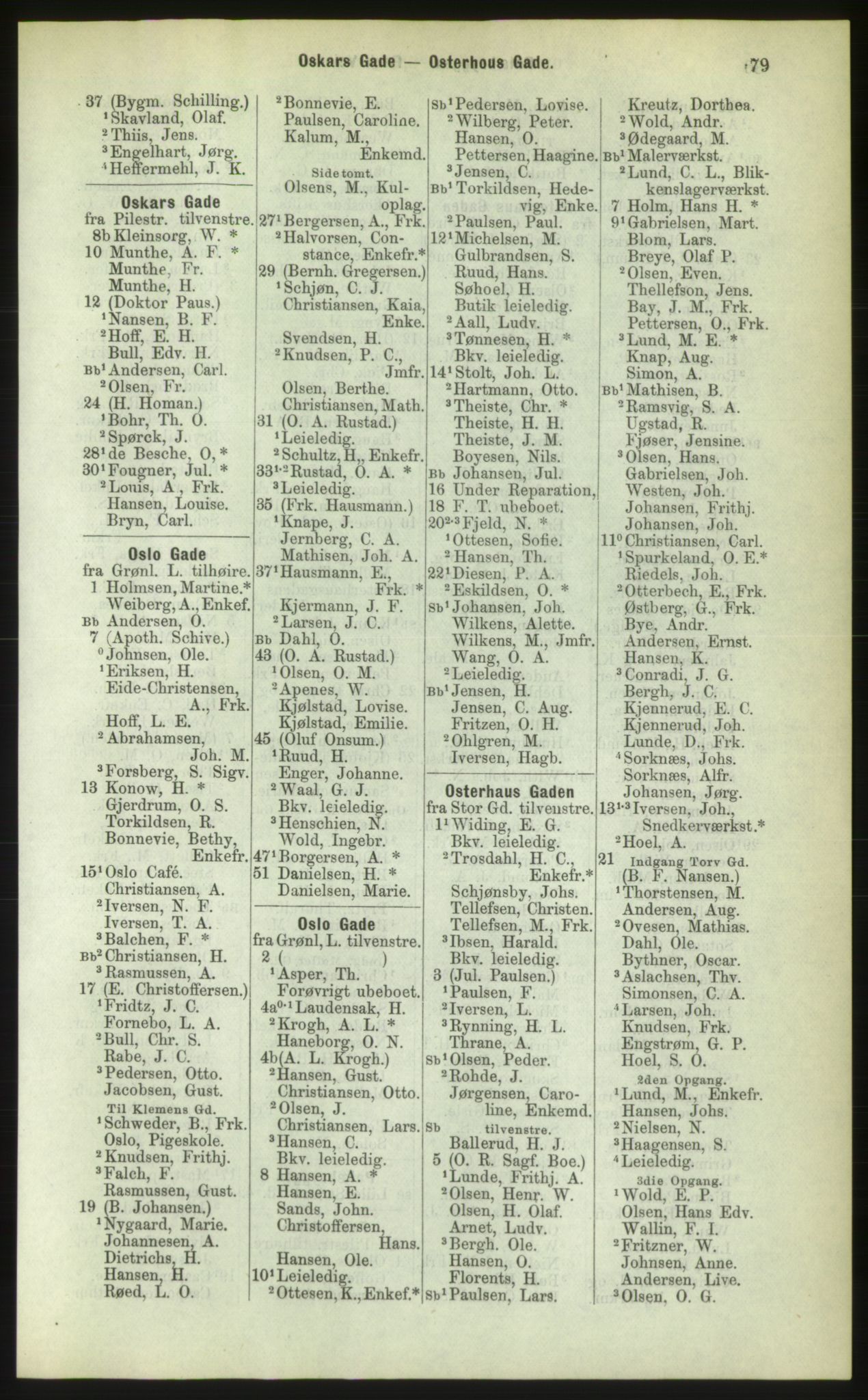 Kristiania/Oslo adressebok, PUBL/-, 1883, p. 79