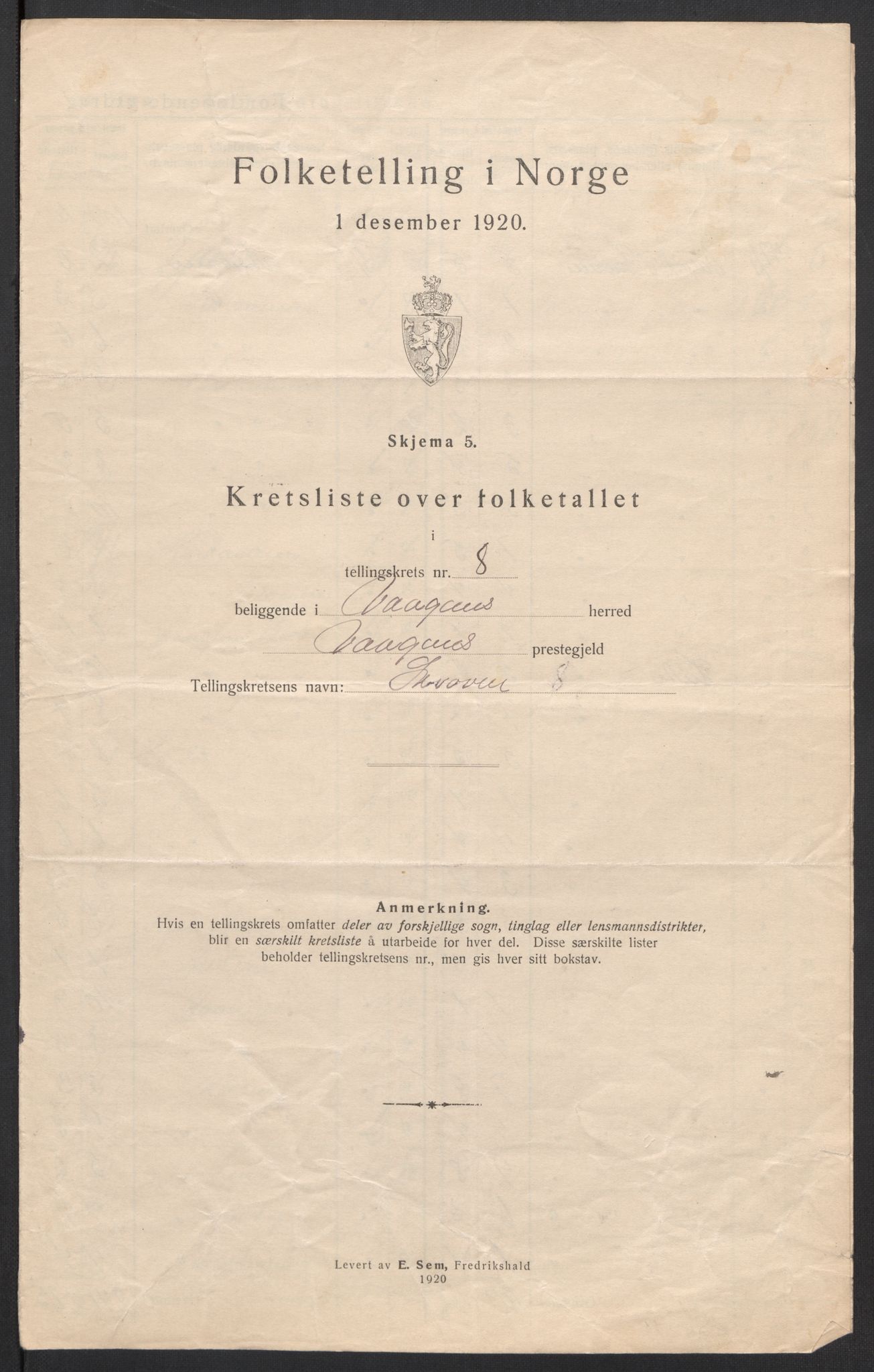 SAT, 1920 census for Vågan, 1920, p. 28