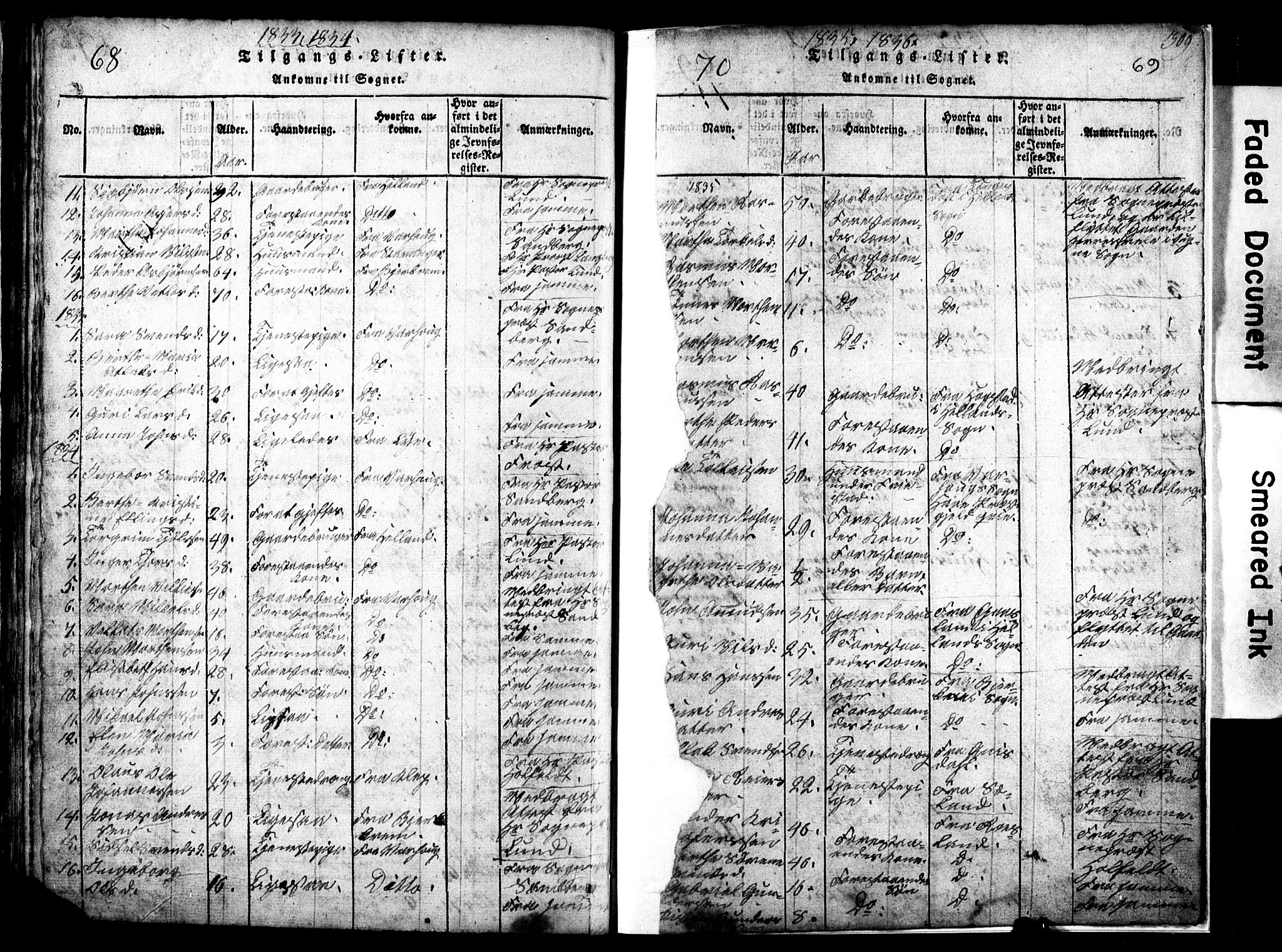 Eigersund sokneprestkontor, SAST/A-101807/S09/L0002: Parish register (copy) no. B 2, 1816-1847, p. 68-69