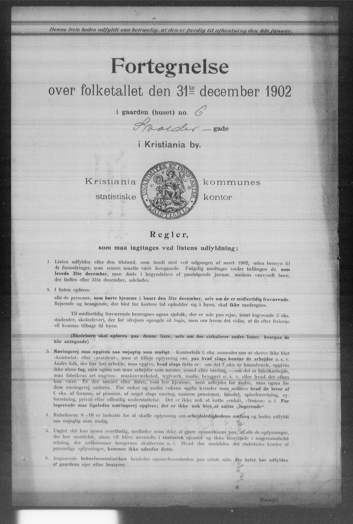 OBA, Municipal Census 1902 for Kristiania, 1902, p. 19856