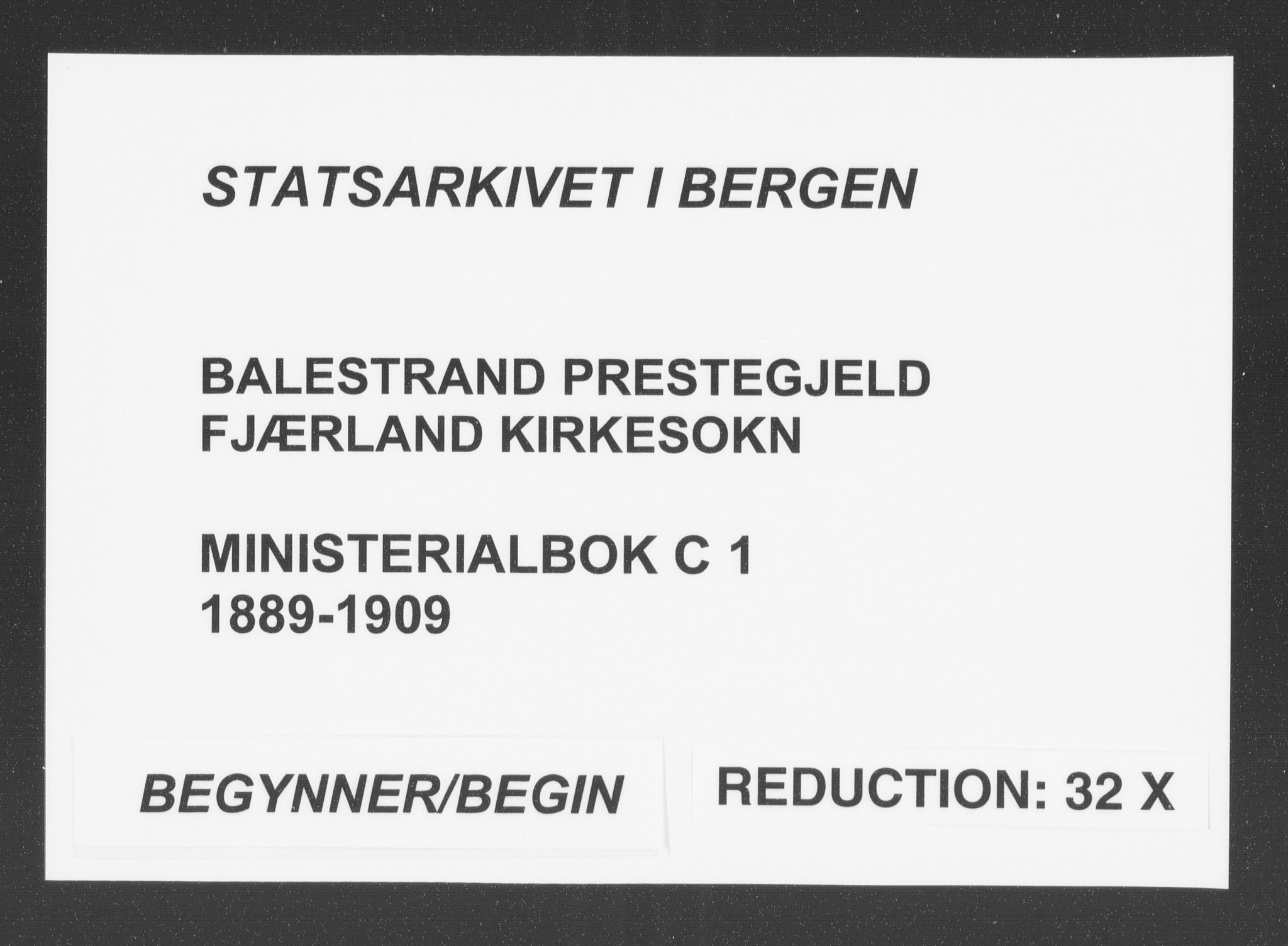 Balestrand sokneprestembete, AV/SAB-A-79601/H/Haa/Haac/L0001: Parish register (official) no. C  1, 1889-1909