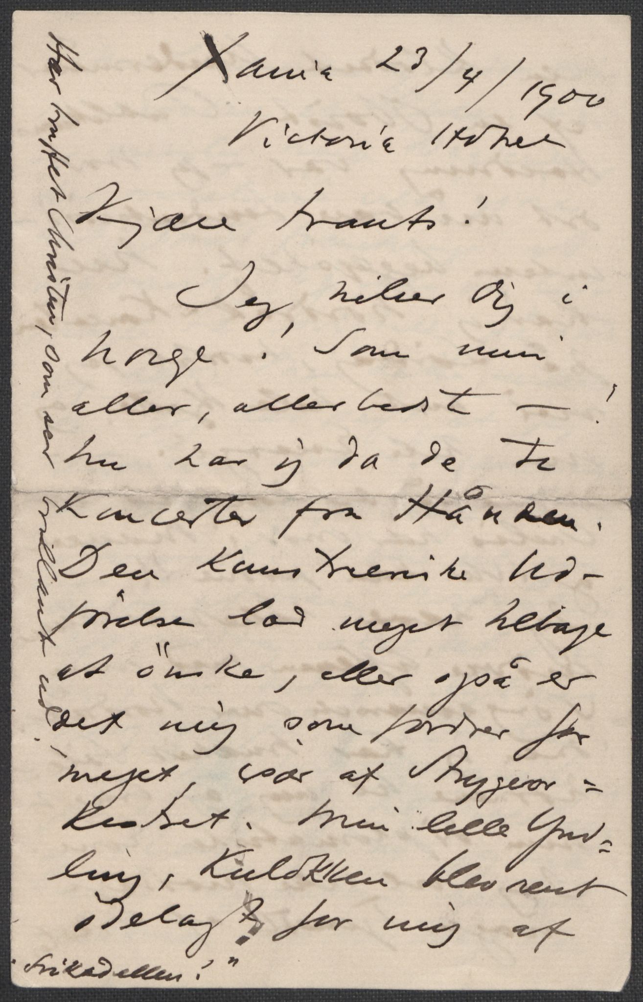 Beyer, Frants, AV/RA-PA-0132/F/L0001: Brev fra Edvard Grieg til Frantz Beyer og "En del optegnelser som kan tjene til kommentar til brevene" av Marie Beyer, 1872-1907, p. 592