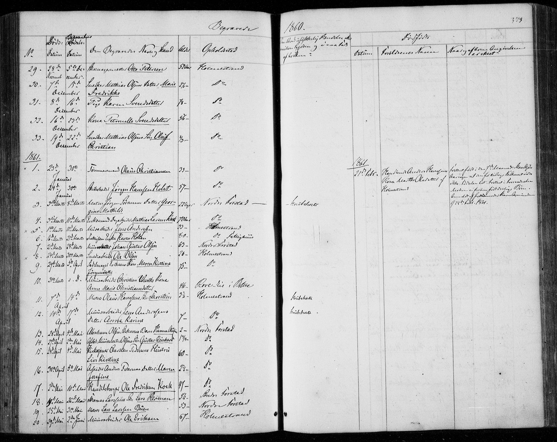 Holmestrand kirkebøker, AV/SAKO-A-346/F/Fa/L0002: Parish register (official) no. 2, 1840-1866, p. 373