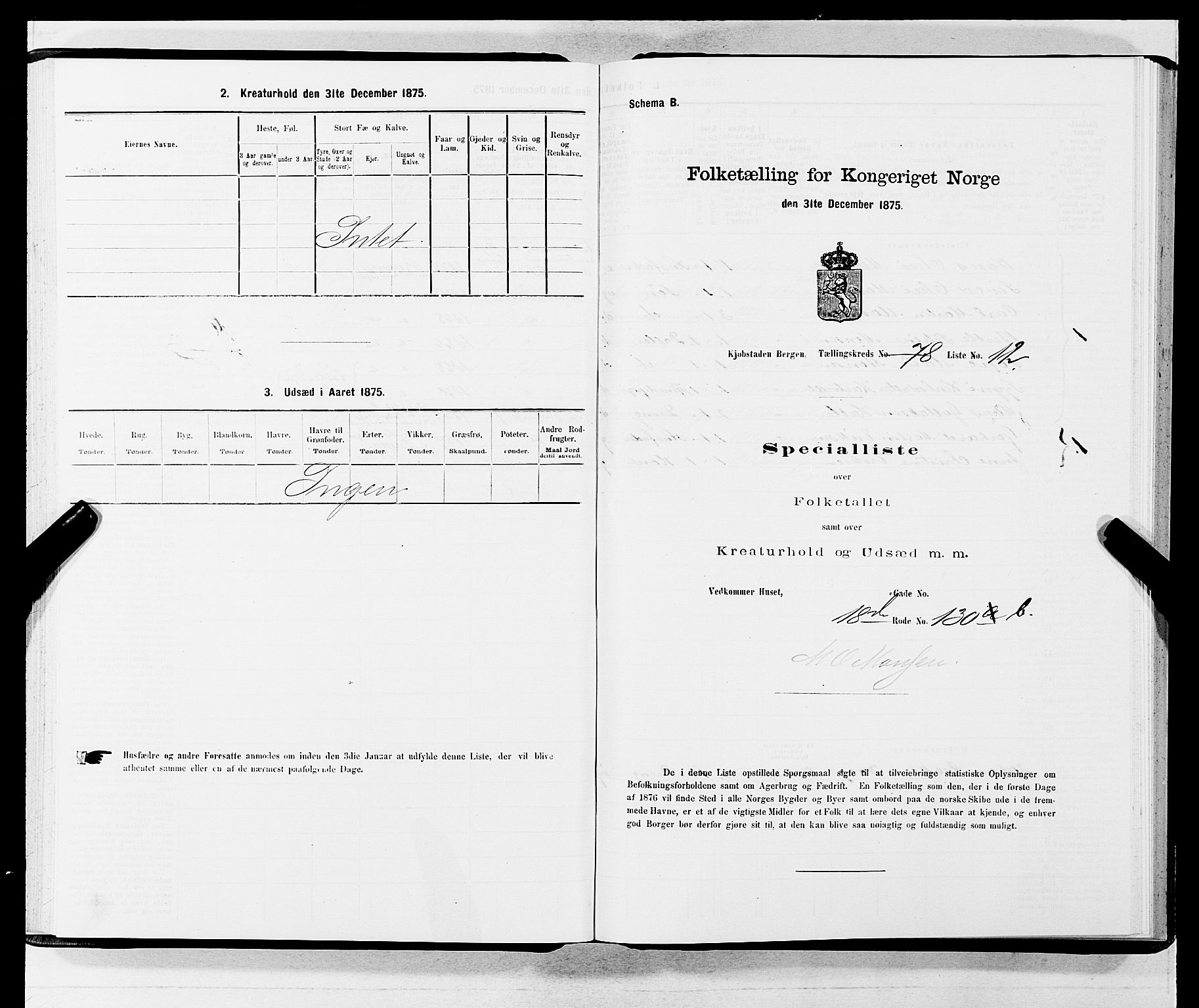 SAB, 1875 census for 1301 Bergen, 1875, p. 4202