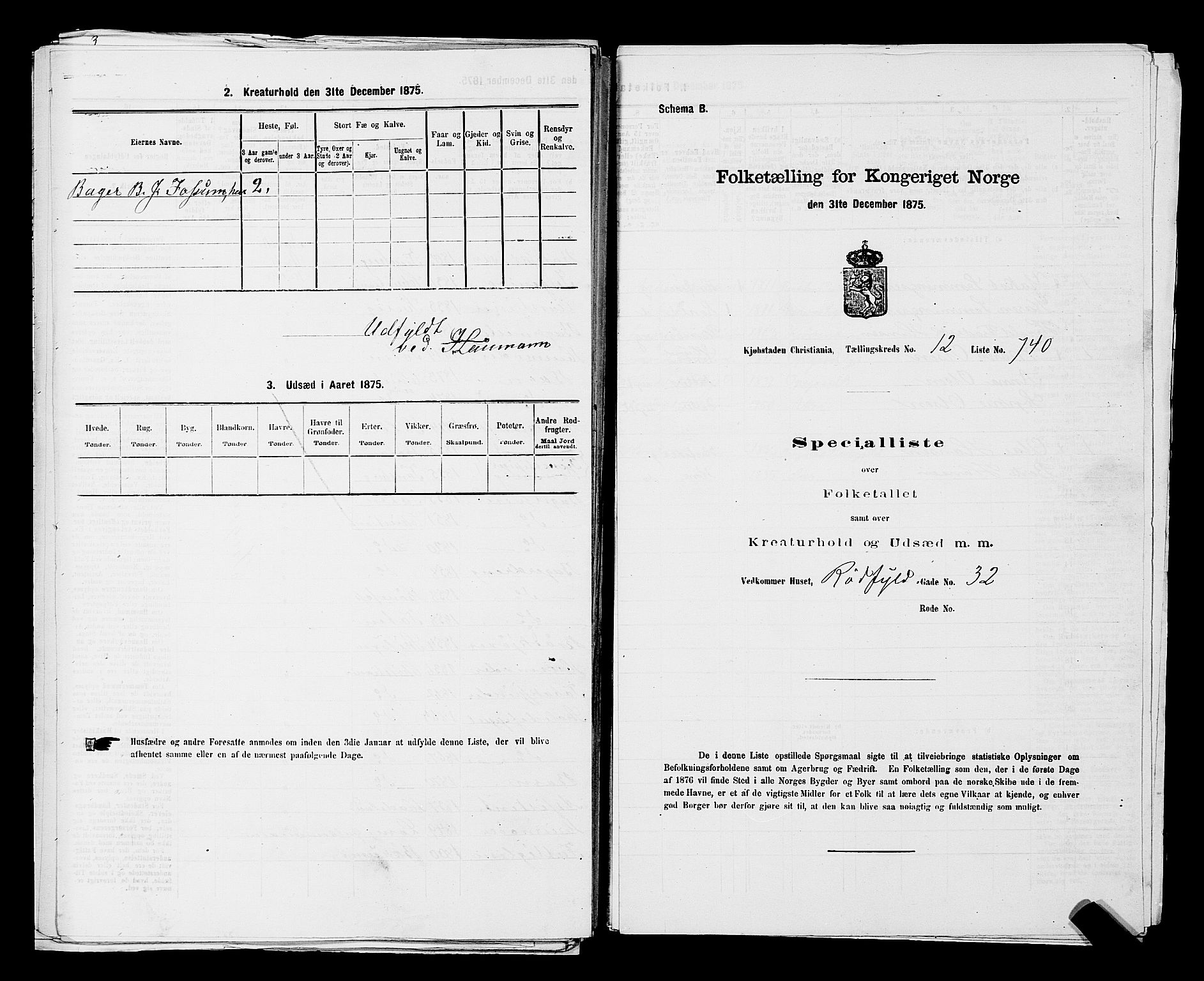 RA, 1875 census for 0301 Kristiania, 1875, p. 2257